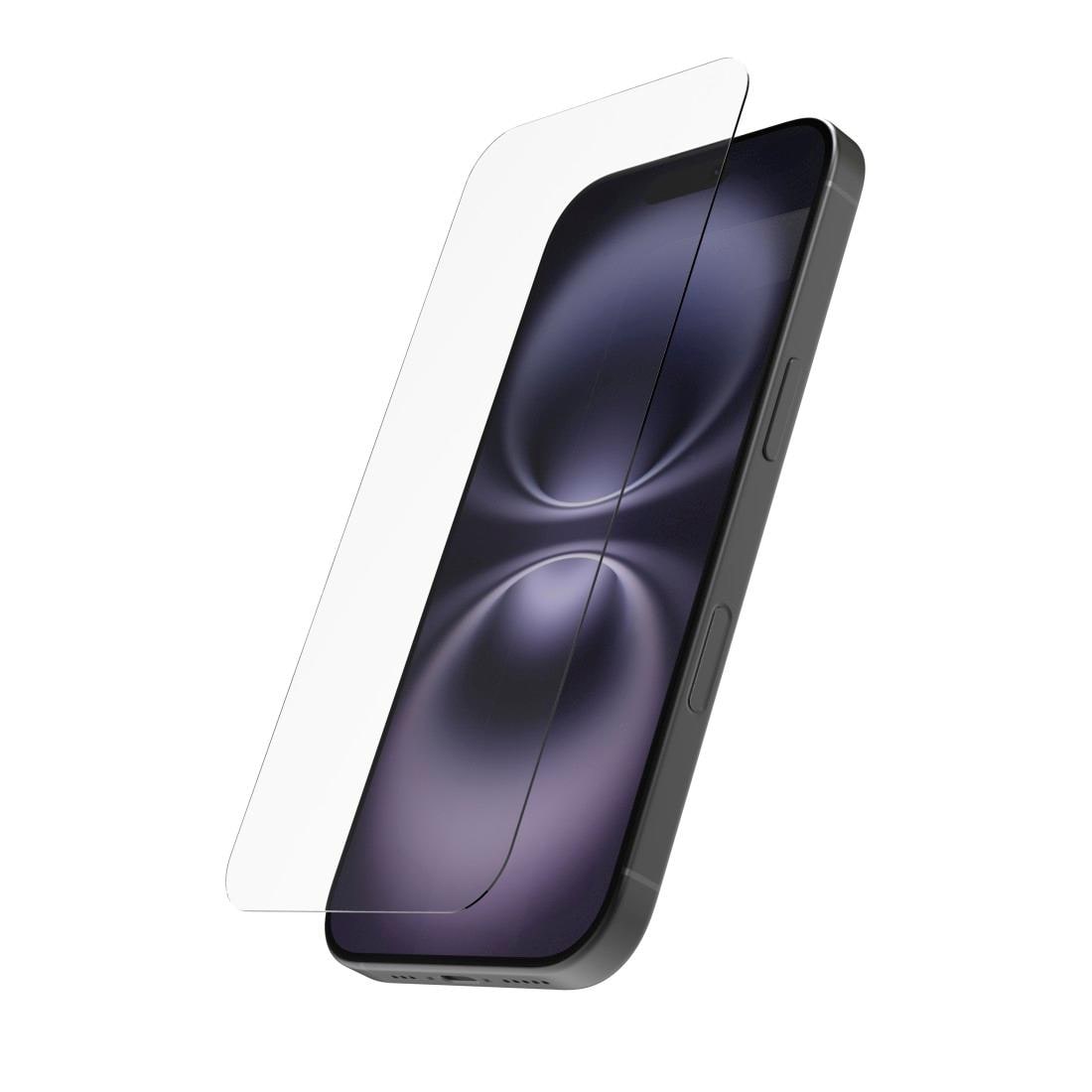 Hama Displayschutzglas »Displayschutz, Schutzglas für Apple iPhone 16 Plus mit Montagehilfe,«, für iPhone 16 Plus, stoßfest, kratzfest, ultradünn