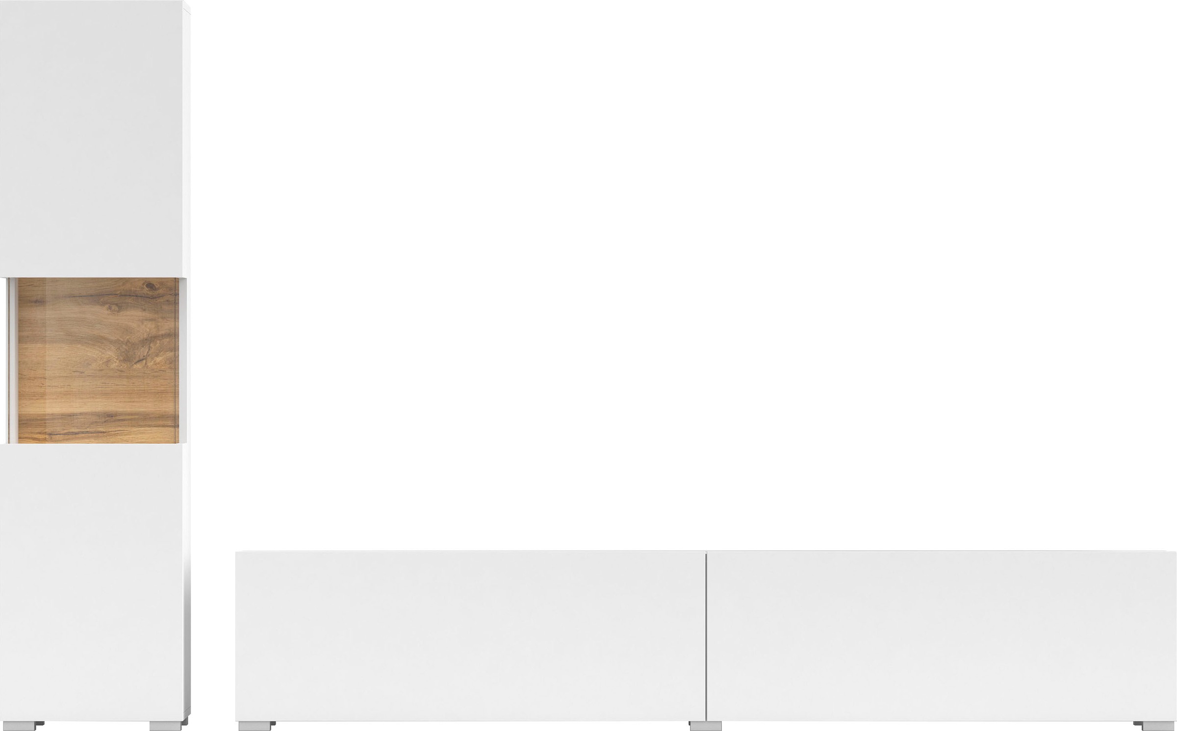 INOSIGN Wohnwand »Ava, Wohnzimmer-Set hängend/stehend montierbar, Vitrine, günstig online kaufen