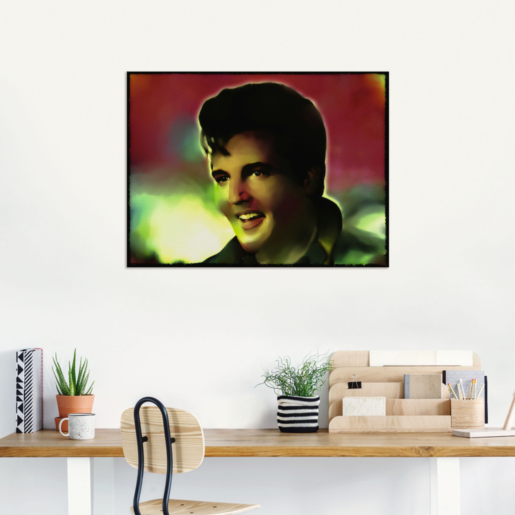 Artland Wandbild »Elvis, Star - Pop Art«, Bilder von berühmten Musikern, (1 St.), als Alubild, Leinwandbild, Wandaufkleber oder Poster in versch. Größen