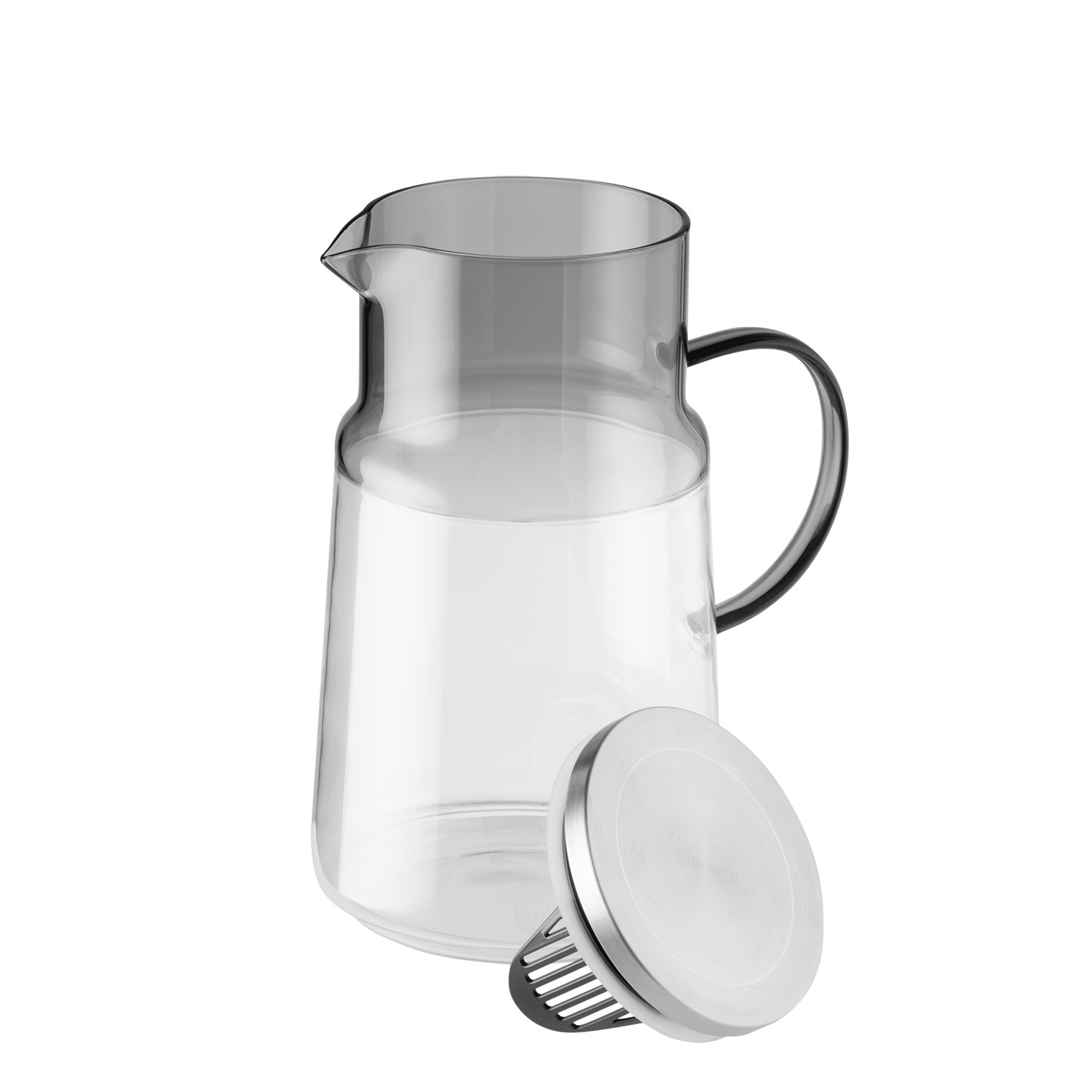 APS Kanne »Ø 13 cm, H: 23 cm, 2 Liter , Glas, Polypropylen, Silikon« 2 l 1 Stk. tlg. Deckel aus 18/8 Edelstahl