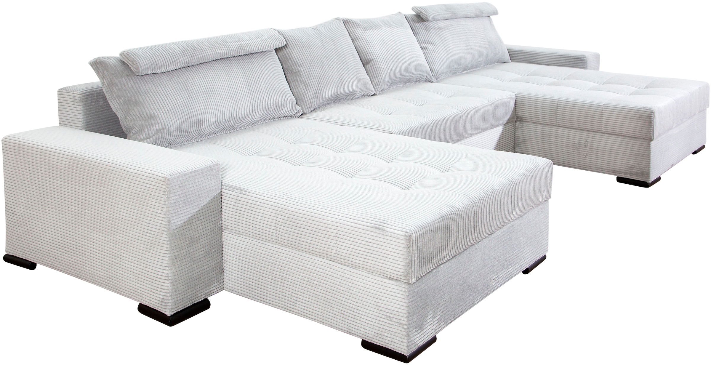 COLLECTION AB Wohnlandschaft »XXXL-Josy Relax U-Form Breite 352 cm, mit 2 gleich großen Recamieren«, inkl. Bettfunktion, Bettkasten, mit 4 Rückenkissen in zwei Größen