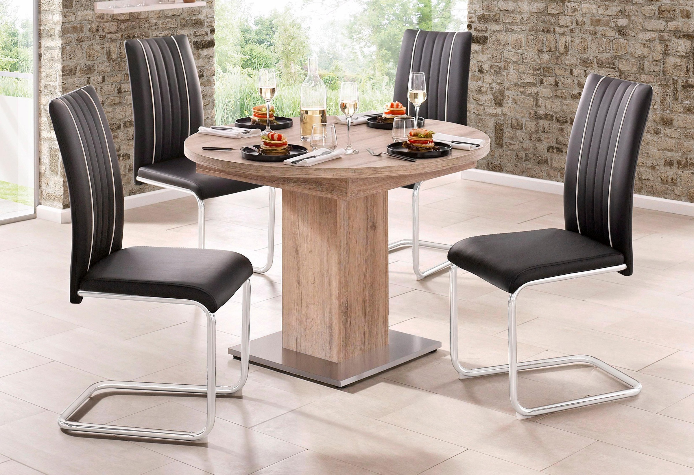 8. Bild von Mäusbacher Esstisch »Tisch rund«, Mäusbacher Esstisch rund mit Auszug und Bodenplatte.