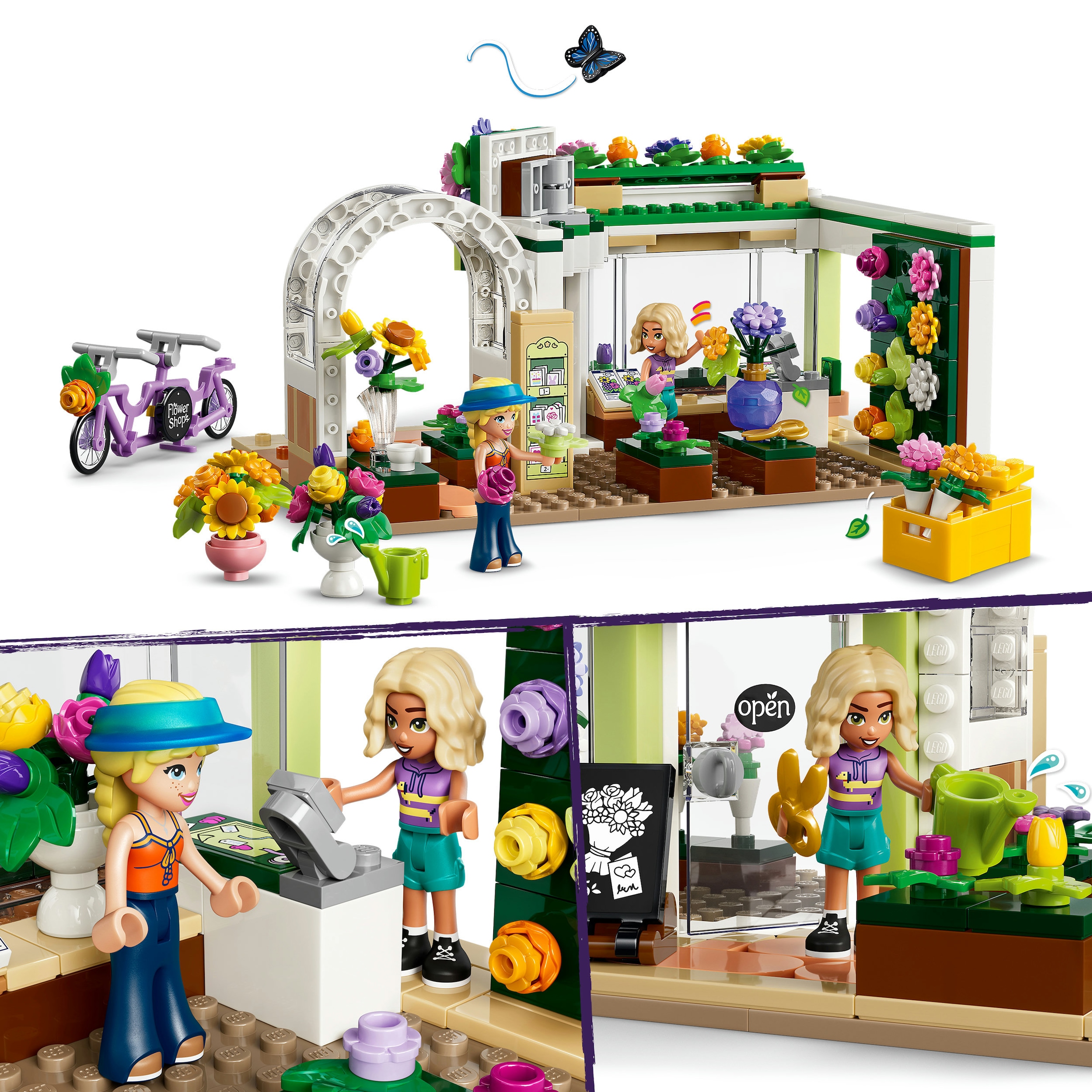 LEGO® Konstruktionsspielsteine »Kreativer Blumenladen (42693), LEGO Friends« Made in Europe