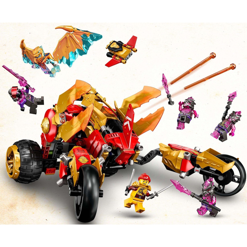LEGO® Konstruktionsspielsteine »Kais Golddrachen-Raider (71773), LEGO® Ninjago«, (624 St.), Made in Europe