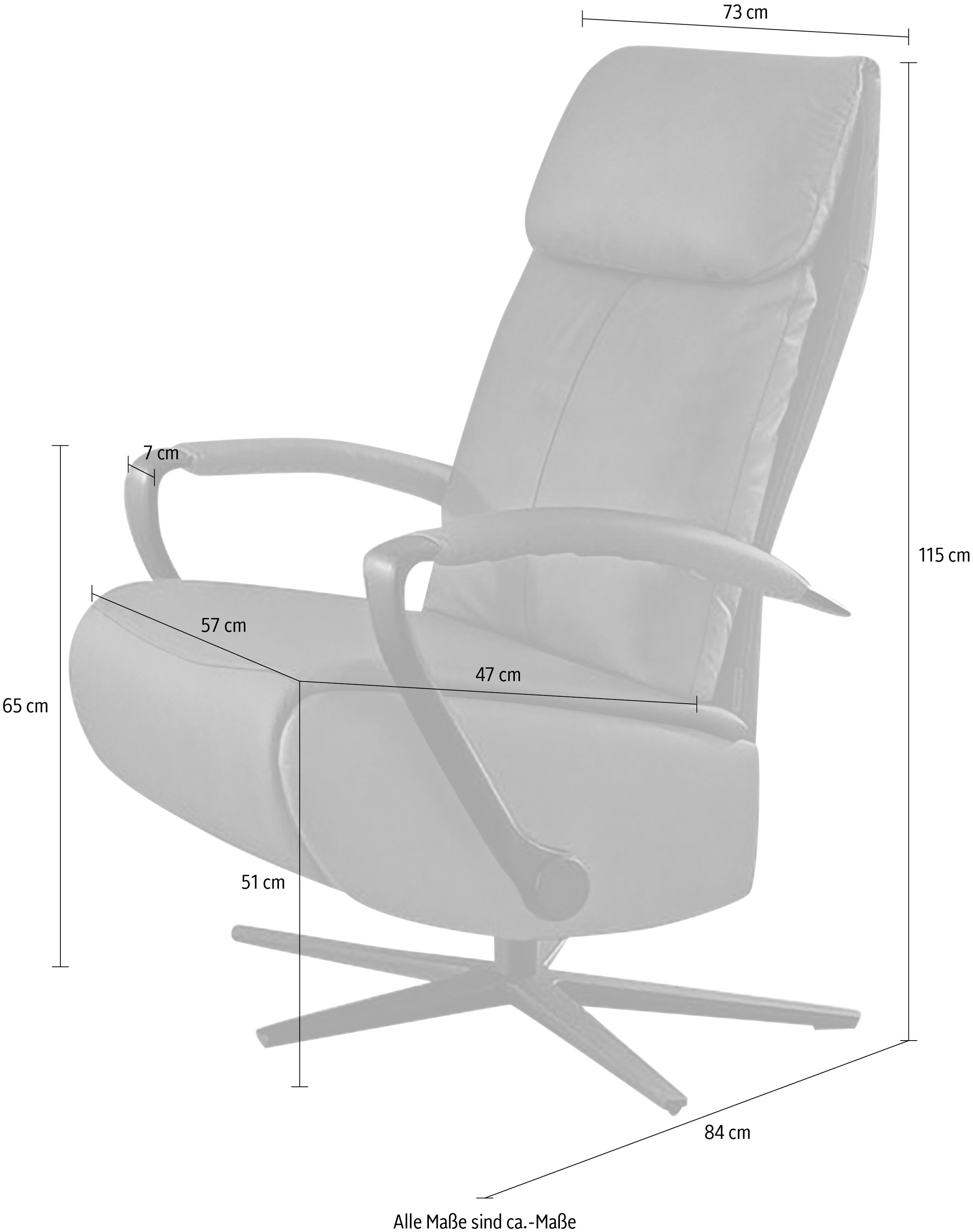 W.SCHILLIG Relaxsessel »rumbaa« wahlweise mit Doppelmotor, in Größen S, M & L, mit 5-Sternfuß