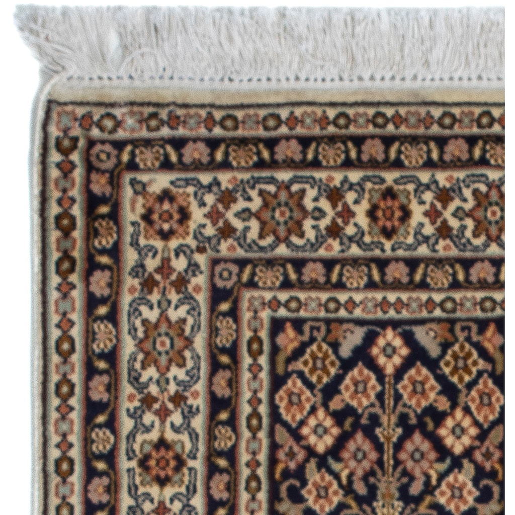 morgenland Seidenteppich »Seidenteppich - Kaschmir Seide - 93 x 63 cm - mehrfarbig«, rechteckig, Wohnzimmer, Handgeknüpft, Einzelstück mit Zertifikat