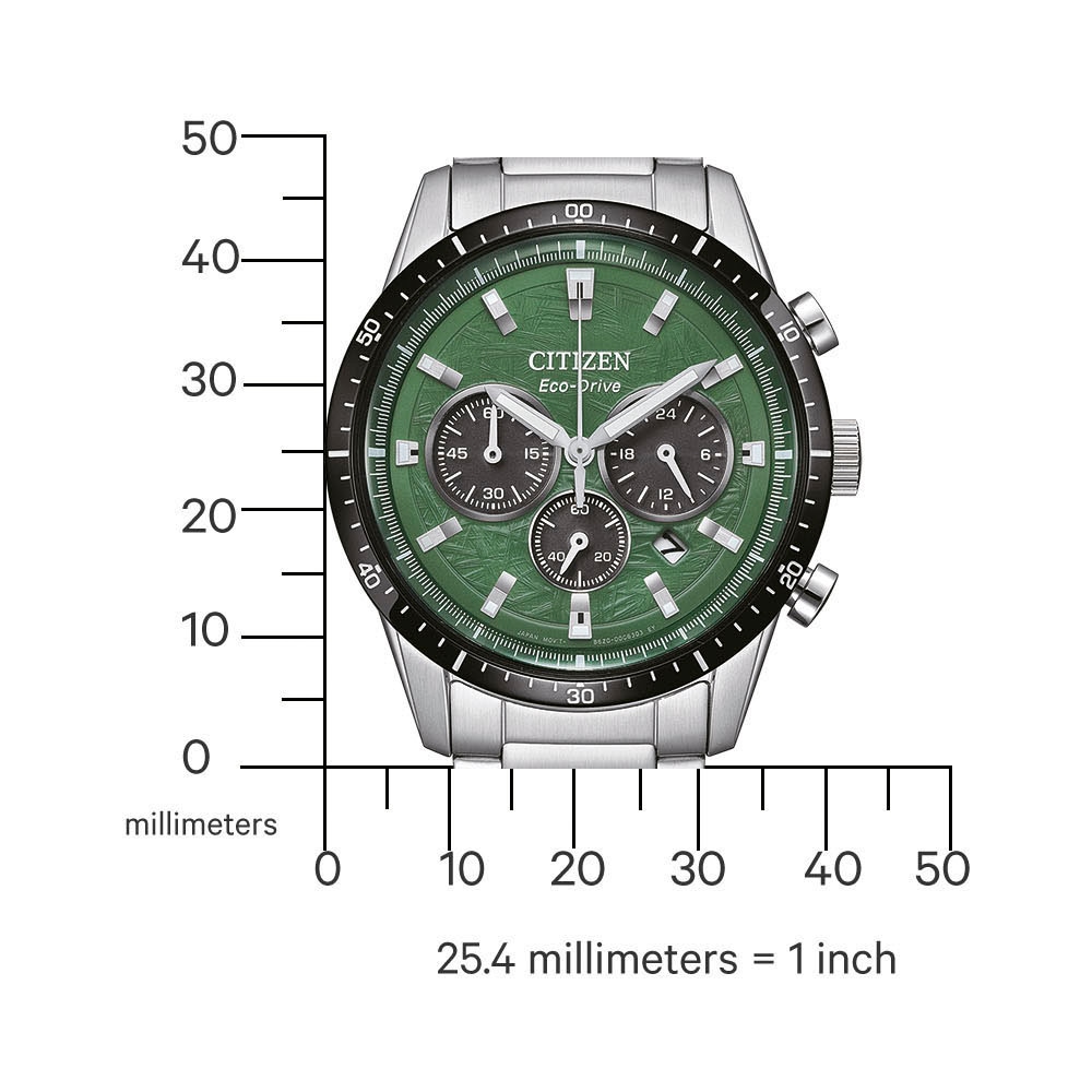 Citizen Chronograph Armbanduhr, Solar,Herrenuhr,Edelstahlarmband,analog,Tag,Stoppfunktion