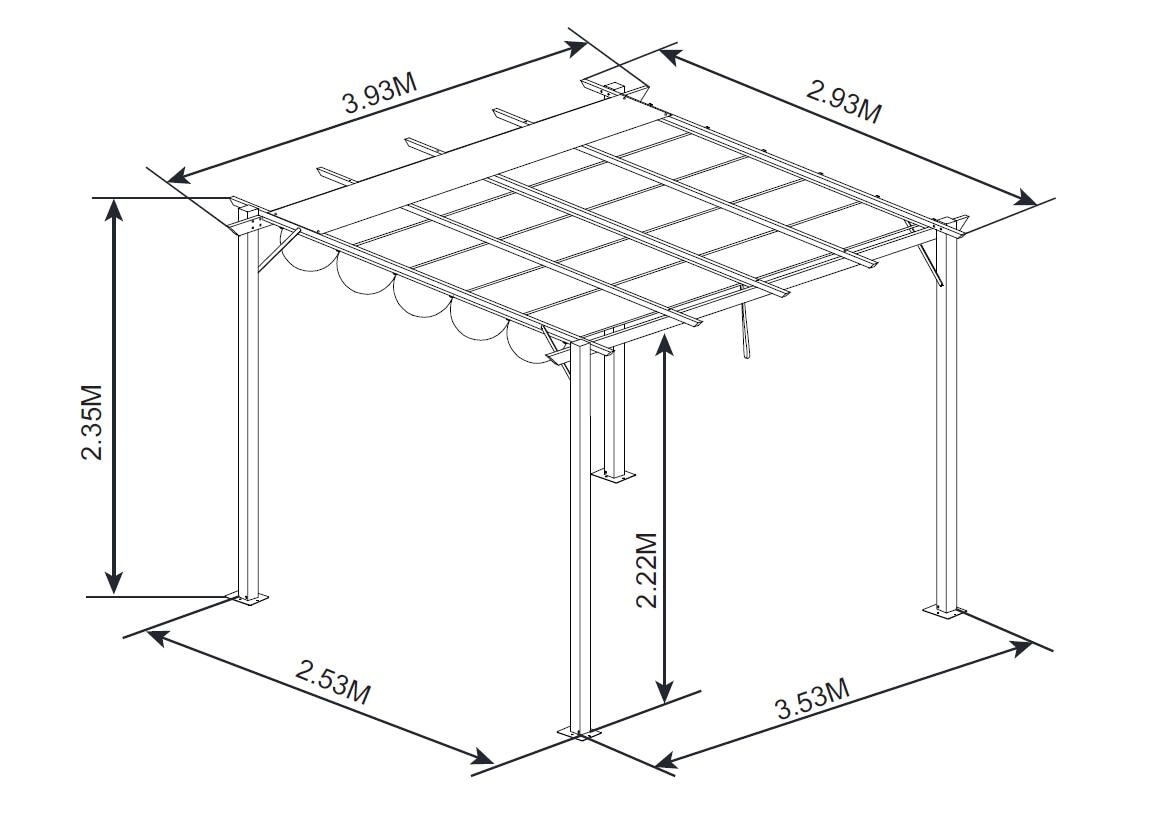 KONIFERA Pavillon »Pergola Tilos« verschiedene Größen/Farben