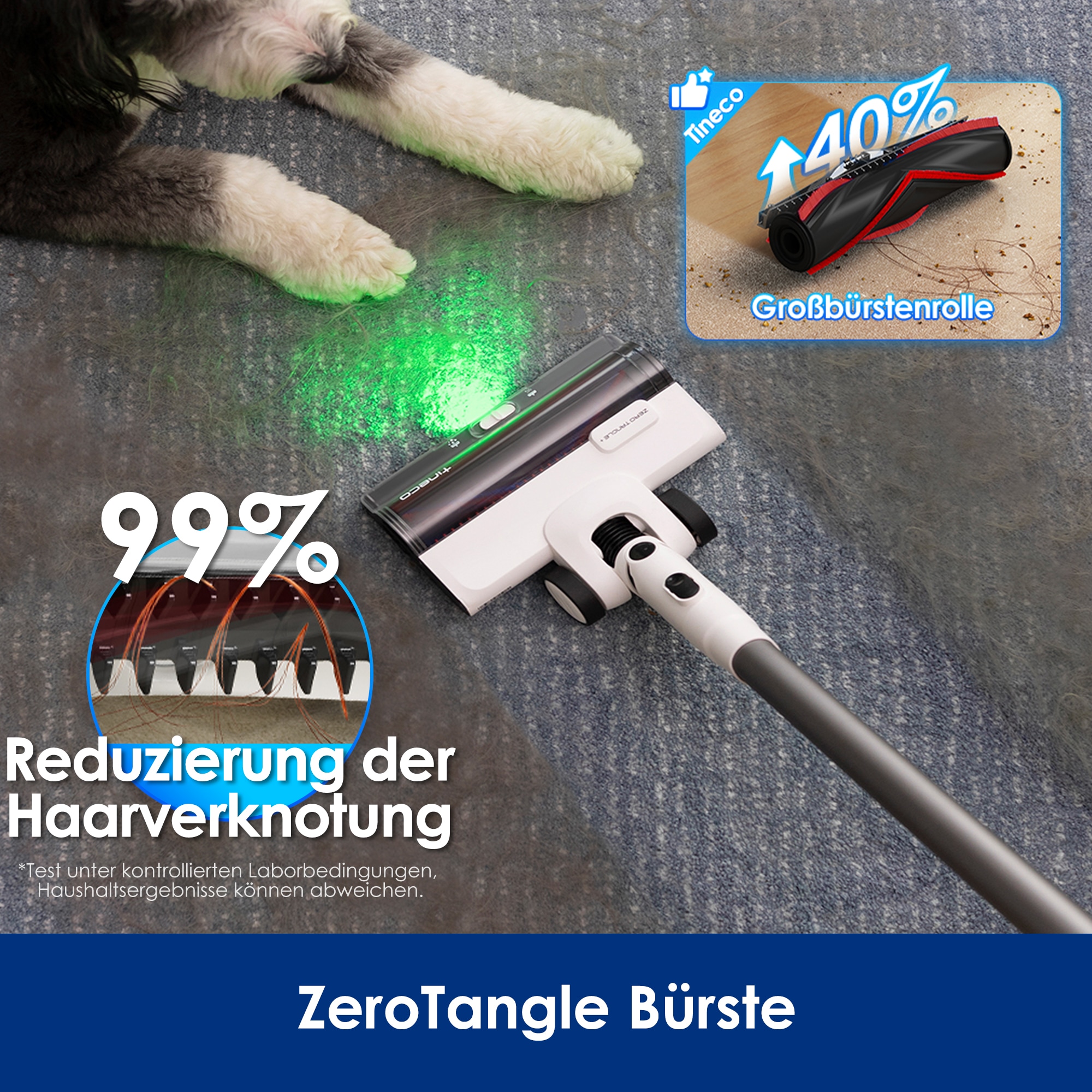 Tineco Akku-Stielstaubsauger »Pure One Station 5, 2x6-fach Filter für Allergiker und Tierhaushalte« Automatik Modus, Zyklonfilter, bis zu 70 Min Laufzeit, Akku wechselbar