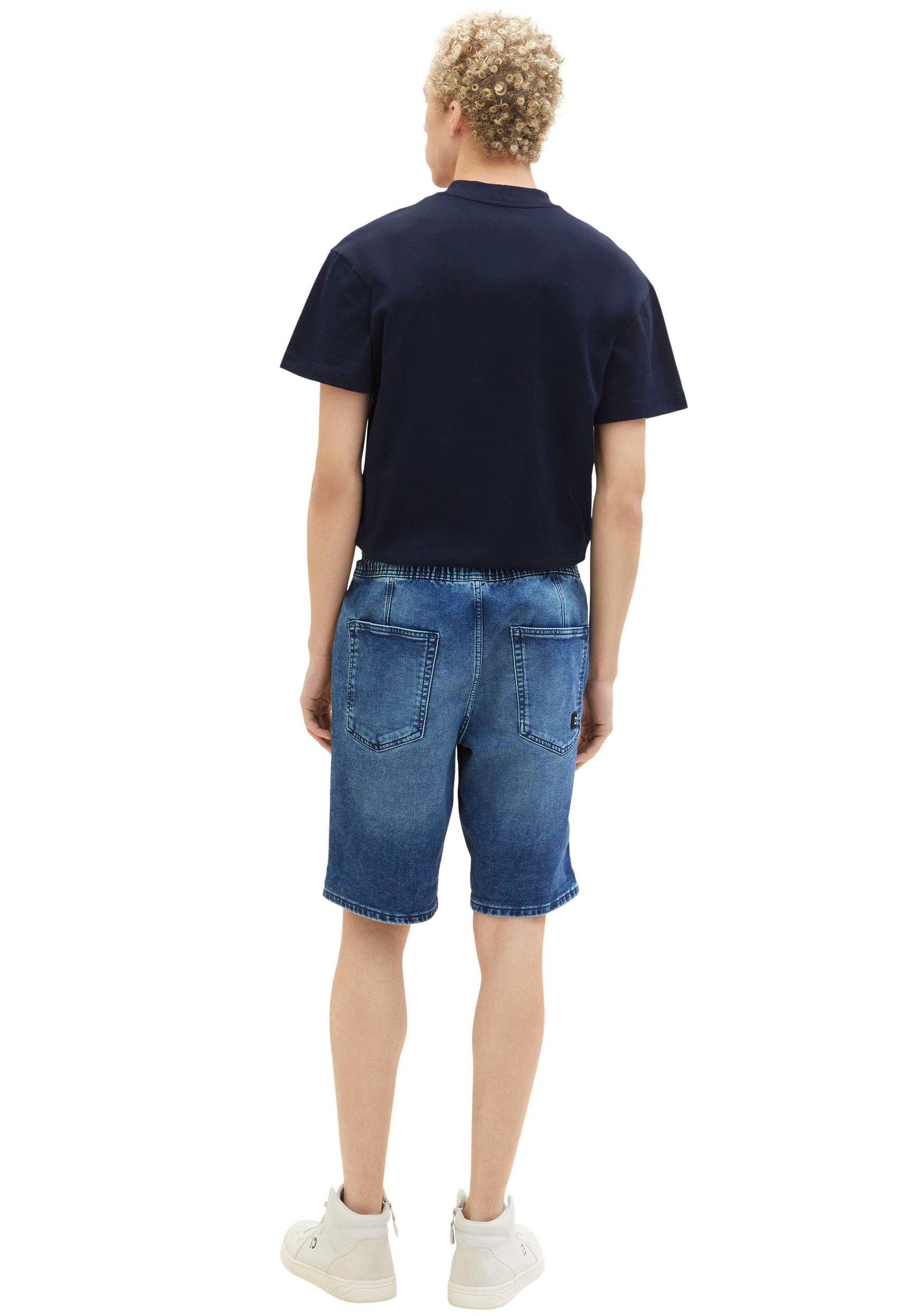 9. Bild von TOM TAILOR Denim Jeansshorts, mit elastischem Tunnelzugbund