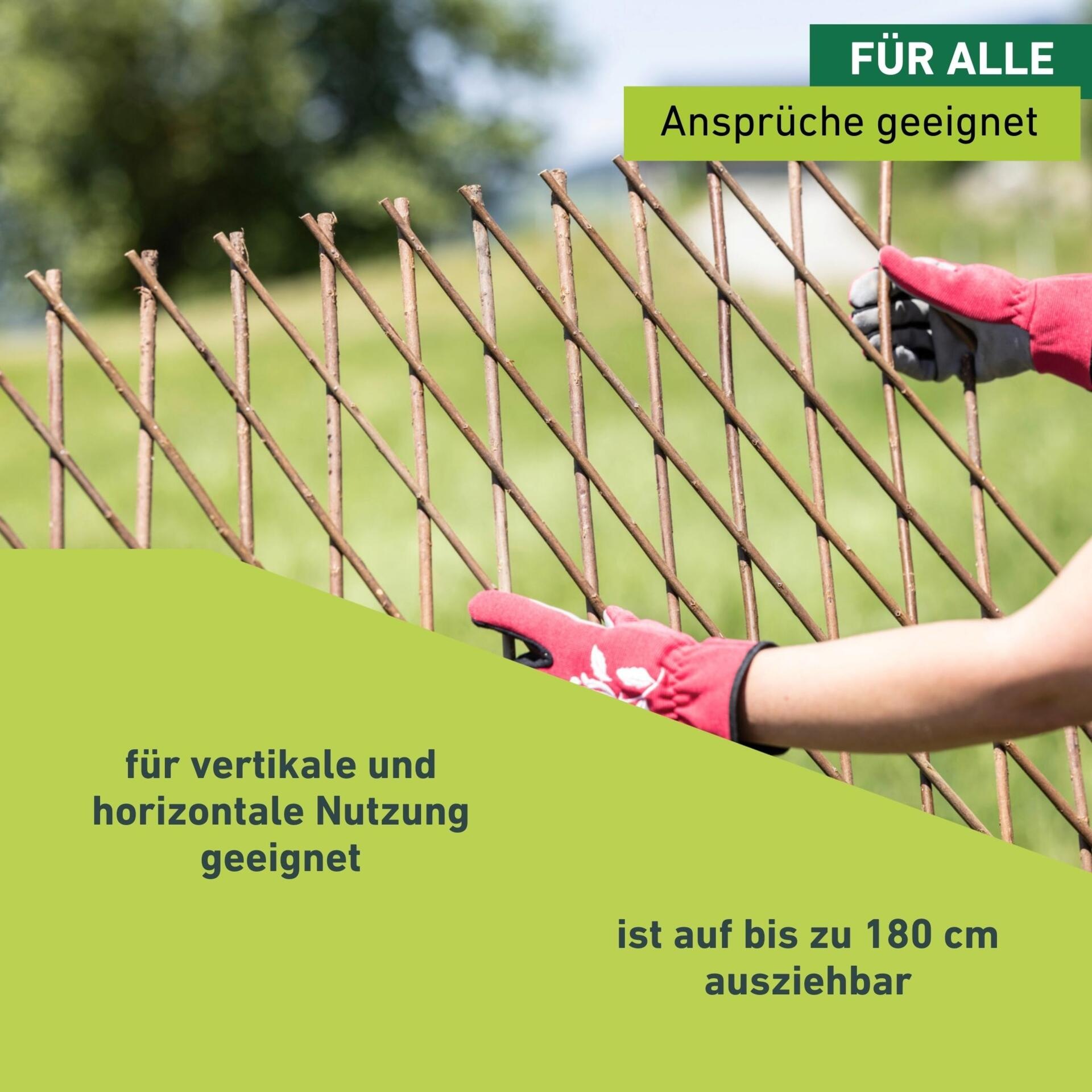 Windhager Rankgitter »Weide-Spalier ideal für Balkon, Terrasse oder Garten ausziehbar« Kletterhilfe für Pflanzen, erhältlich in 60 x 120 cm oder 120 x 180 cm