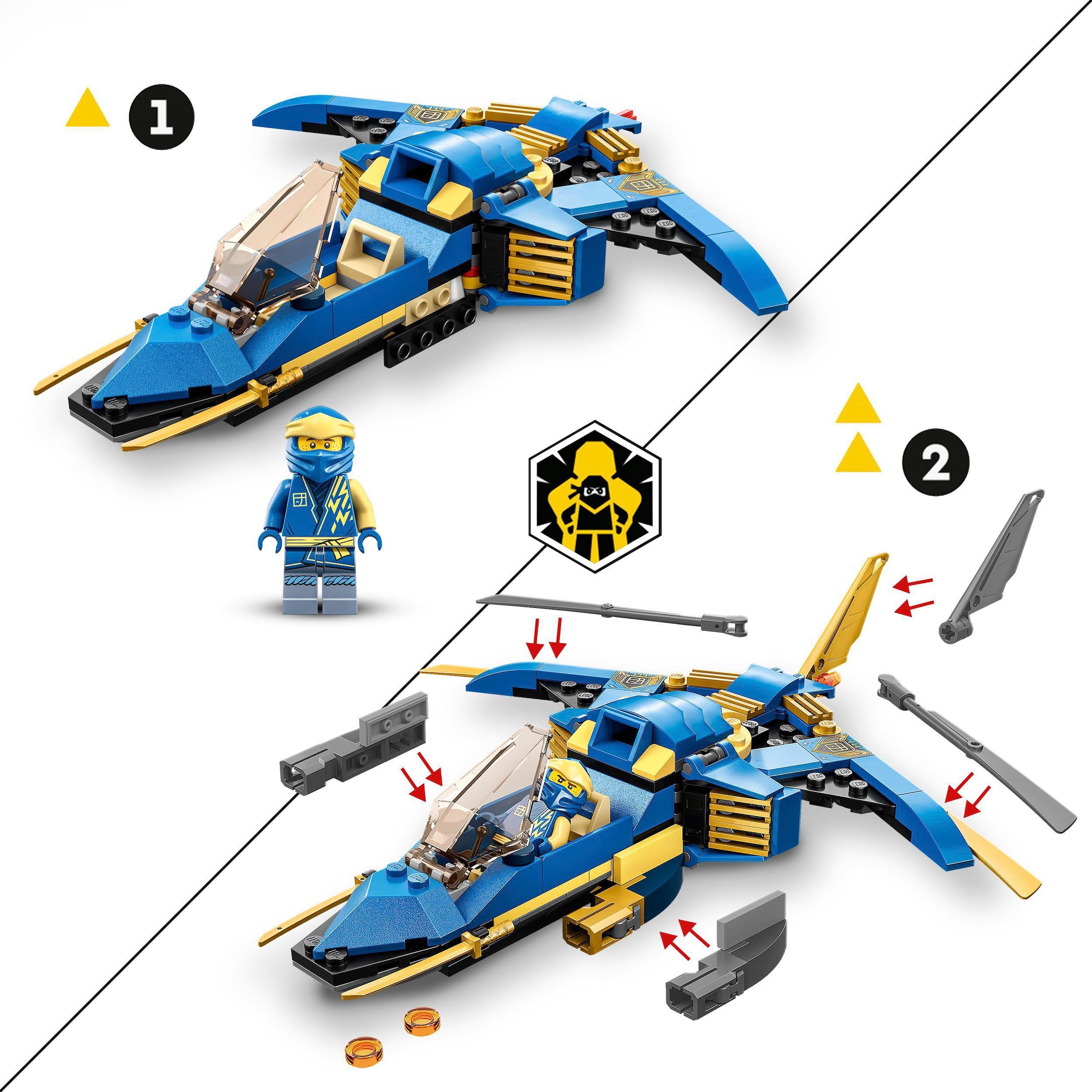 LEGO® Konstruktionsspielsteine »Jays Donner-Jet EVO (71784), LEGO® NINJAGO«, (146 St.), Made in Europe