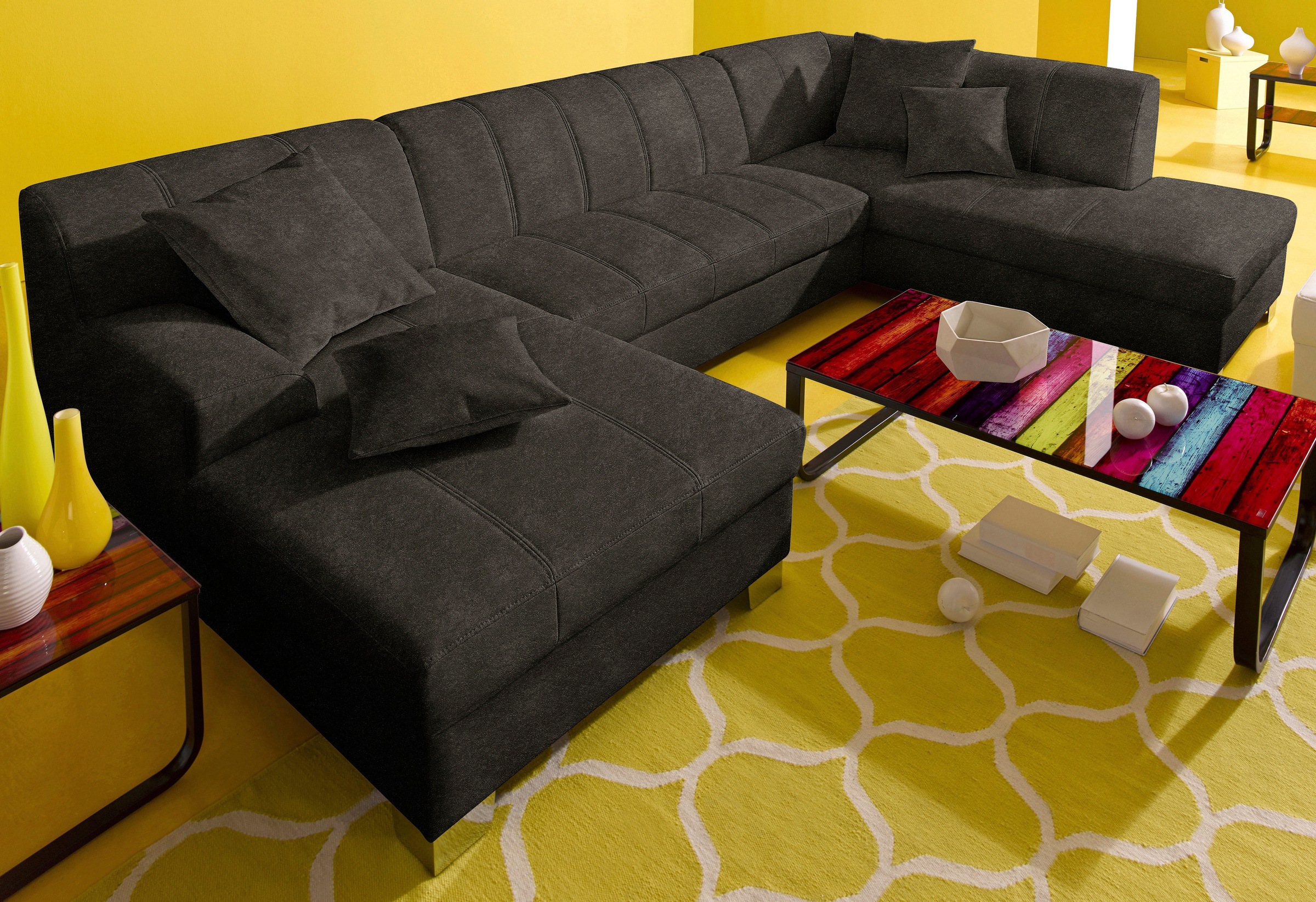 DOMO collection Wohnlandschaft »Turah moderne Steppung, incl. Zierkissen, a günstig online kaufen