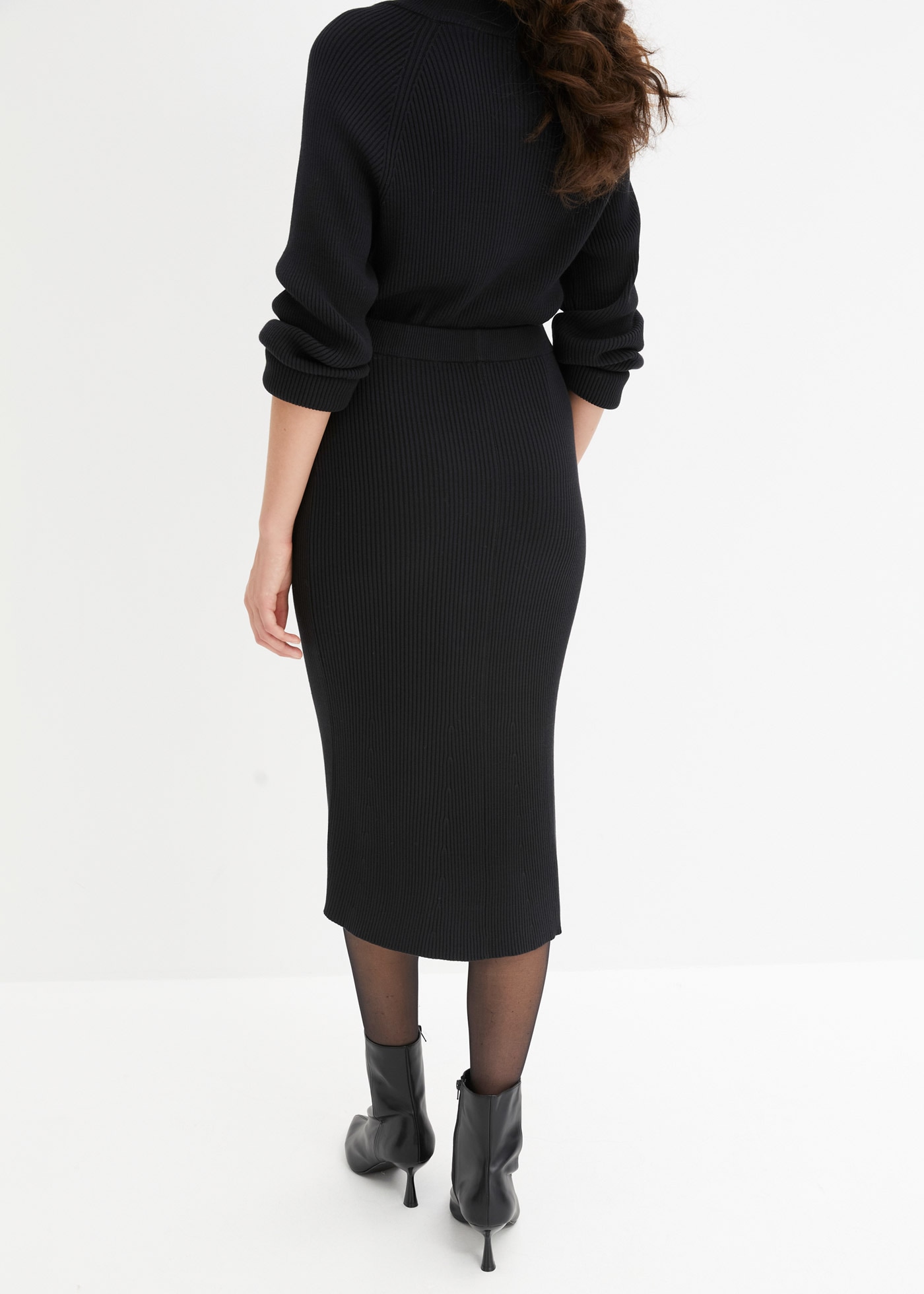 bonprix Strickrock 3/4-Länge, mit Viskose