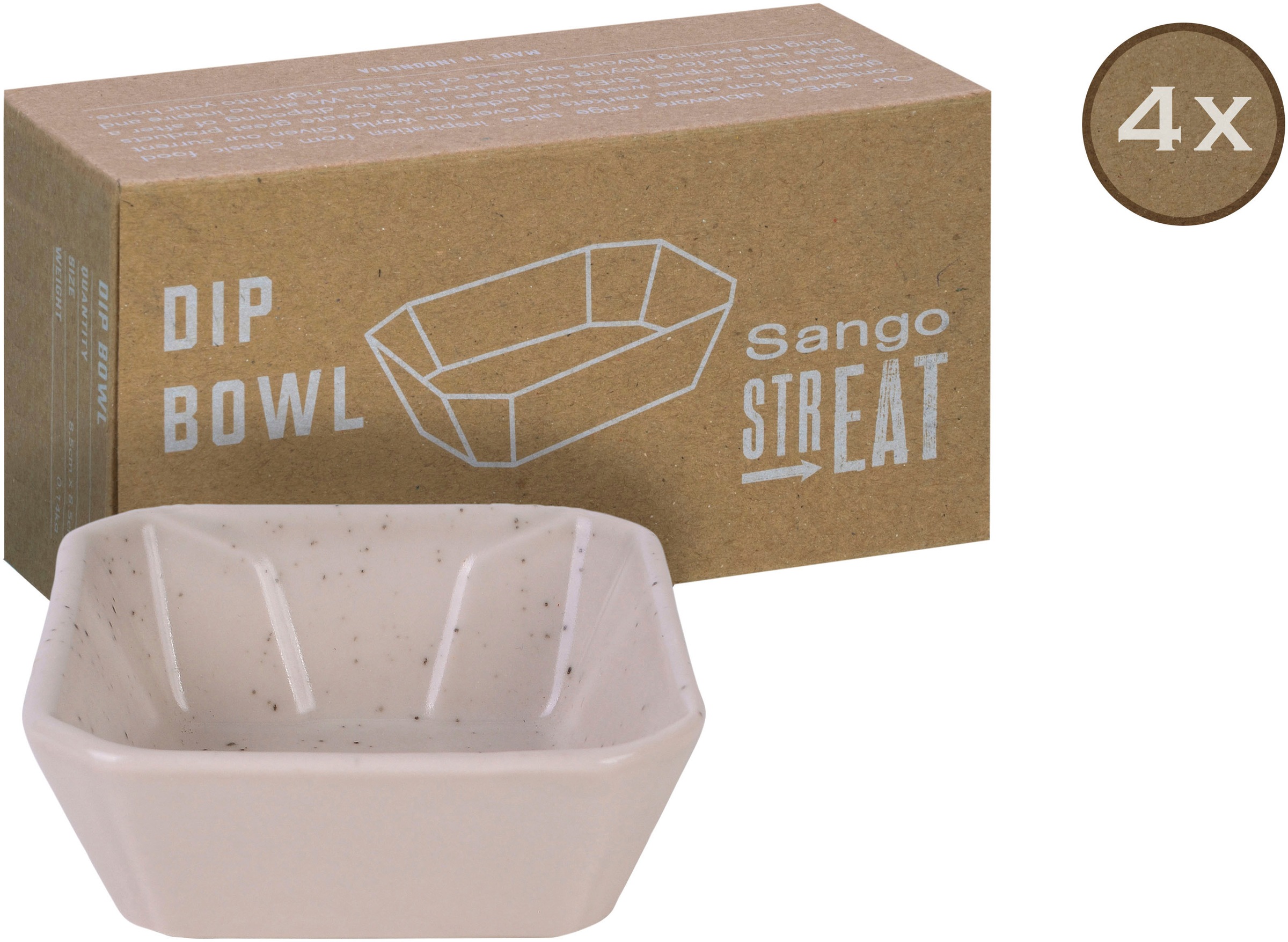 CreaTable Servierschale »Dip Bowl« 4 Stk. aus Steinzeug Dipschale, Snacksch günstig online kaufen