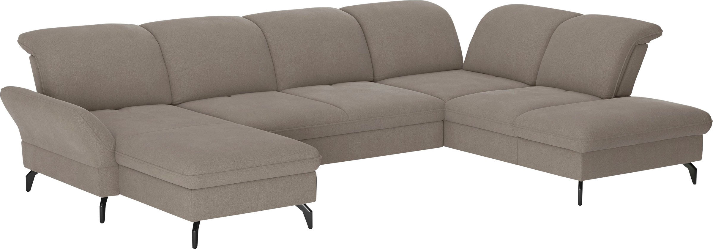 sit&more Wohnlandschaft »Leandro U-Form«, Wahlweise mit Bett-, Kopfteil - und Armlehnfunktion, sowie Bettkasten