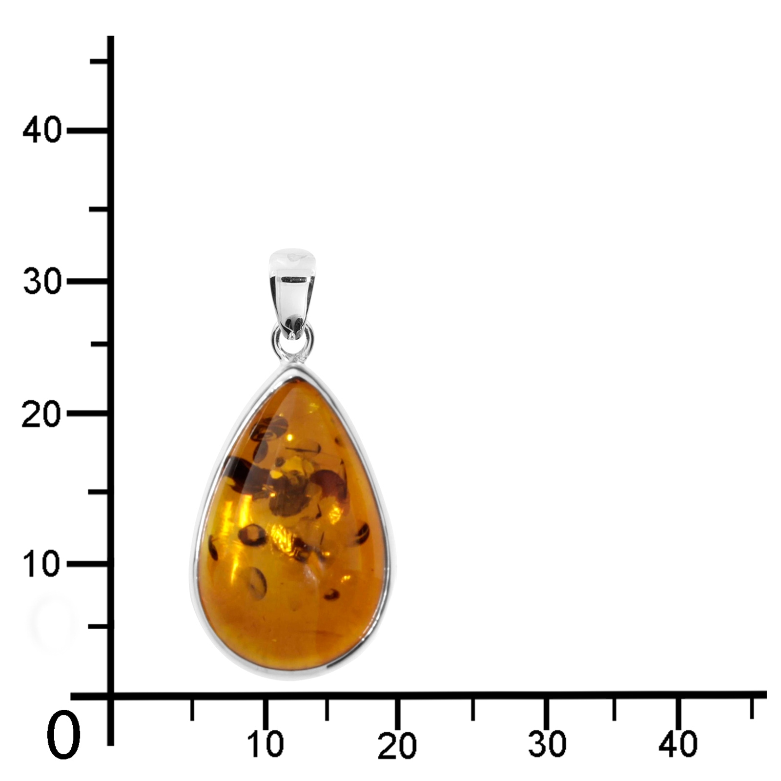 OSTSEE-SCHMUCK Kettenanhänger »Ostsee-Schmuck Anhänger Classic Tropfen 21 x 14 mm« (1 Stk. tlg.)