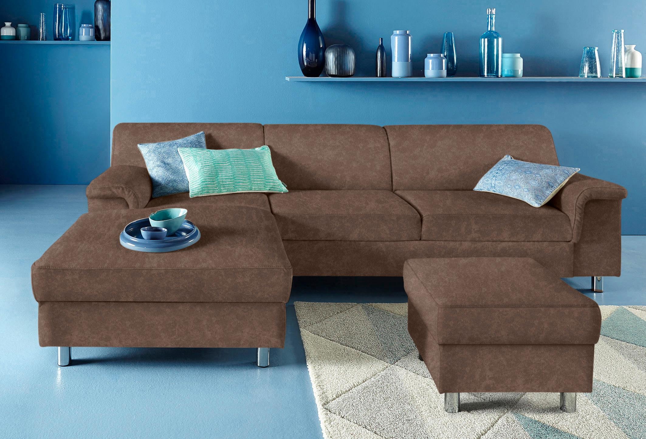 DOMO collection Ecksofa »Jamie, modern und elegant, Fußhöhe 9cm, L-Form,« w günstig online kaufen