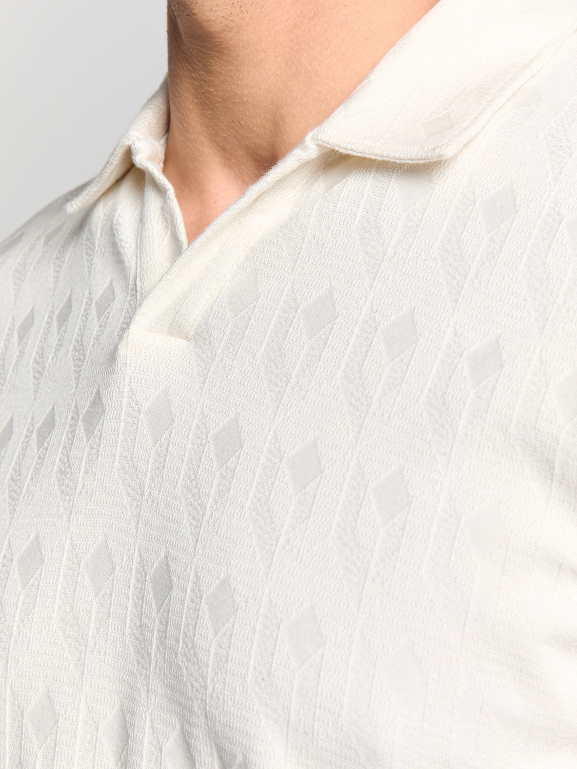 NO EXCESS T-Shirt »No Excess Jacquard Poloshirt«