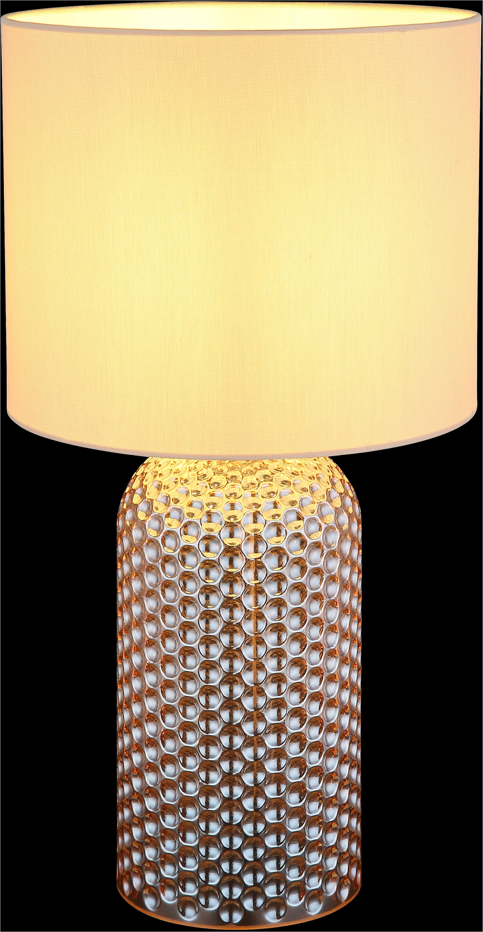 GLOBO LIGHTING Tischleuchte »SOFIA«, Leuchtmittel E27 | ohne Leuchtmittel, Tischlampe/champagnerfarben/Wohnzimmer/Flur/Schlafzimmer
