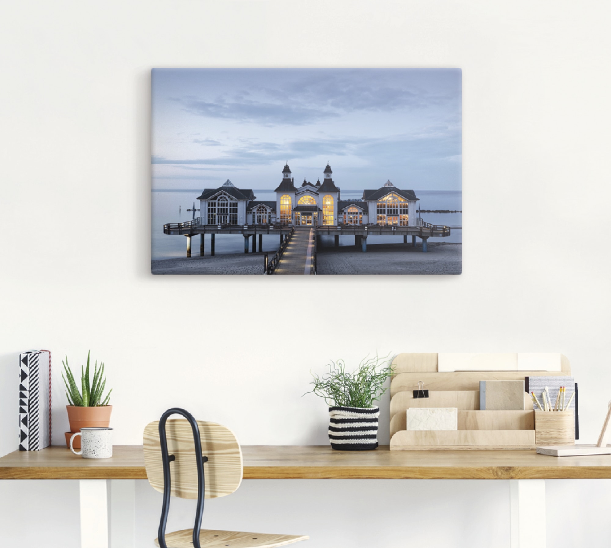 Artland Wandbild »Seebrücke Sellin«, Gebäude, (1 St.), als Alubild, Outdoor günstig online kaufen