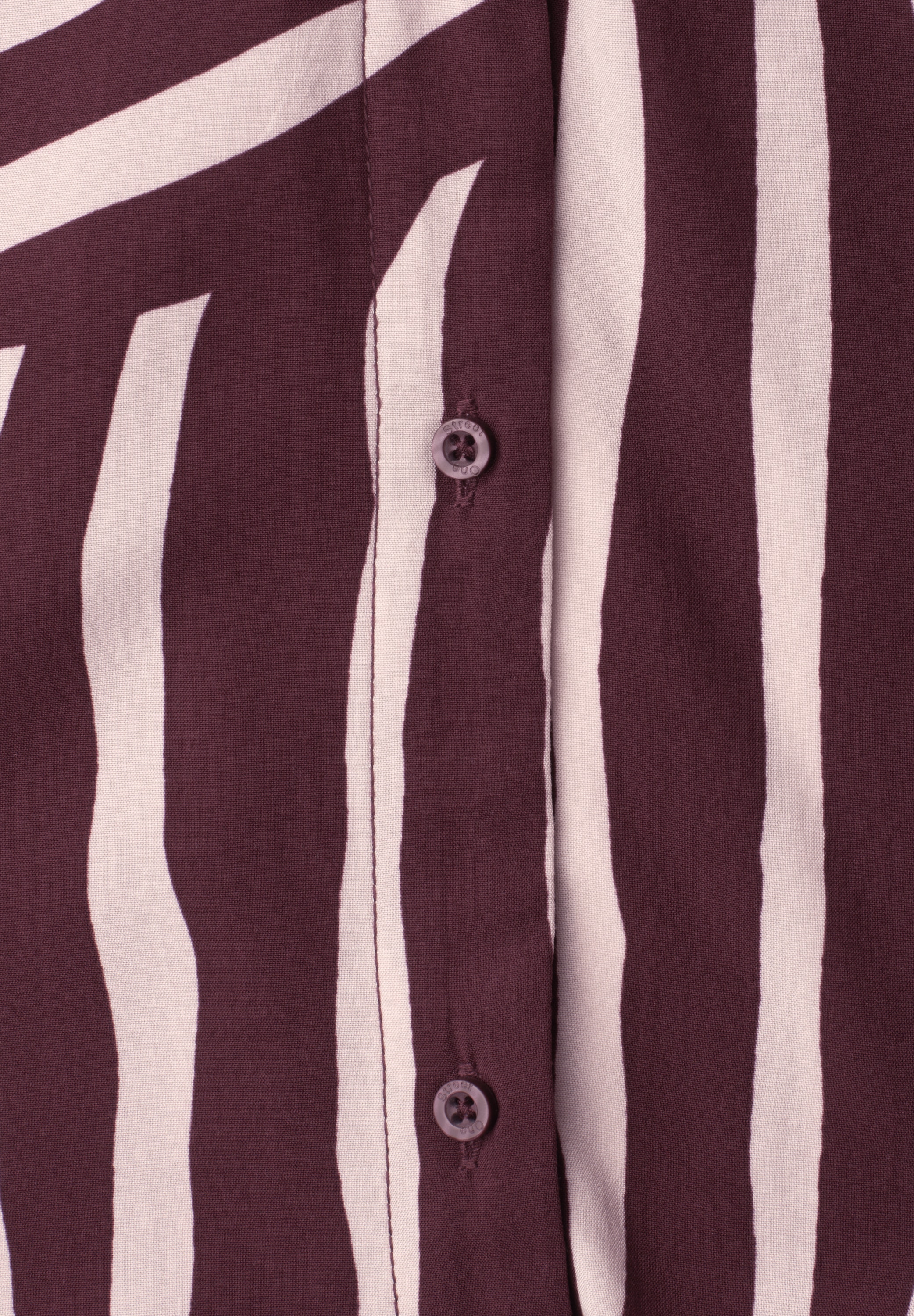 STREET ONE Blusentop Sommerbluse mit Bowling-Kragen und grafischem Muster