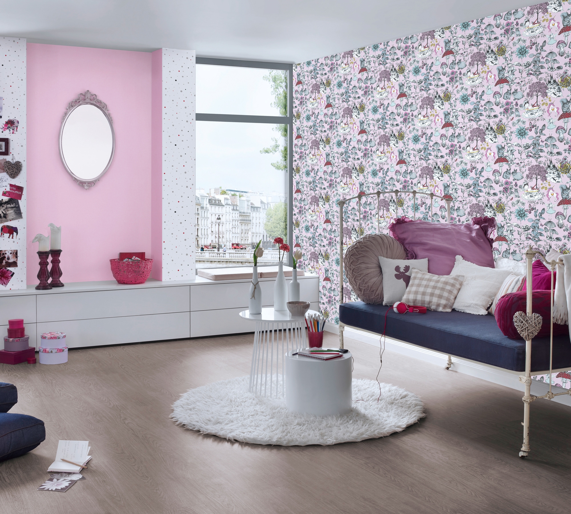 A.S. Création Vliestapete »Little Love«, gepunktet-geometrisch-grafisch, Kindertapete Tapete Punkte Tapeten Kinderzimmer Schlafzimmer Flur Büro