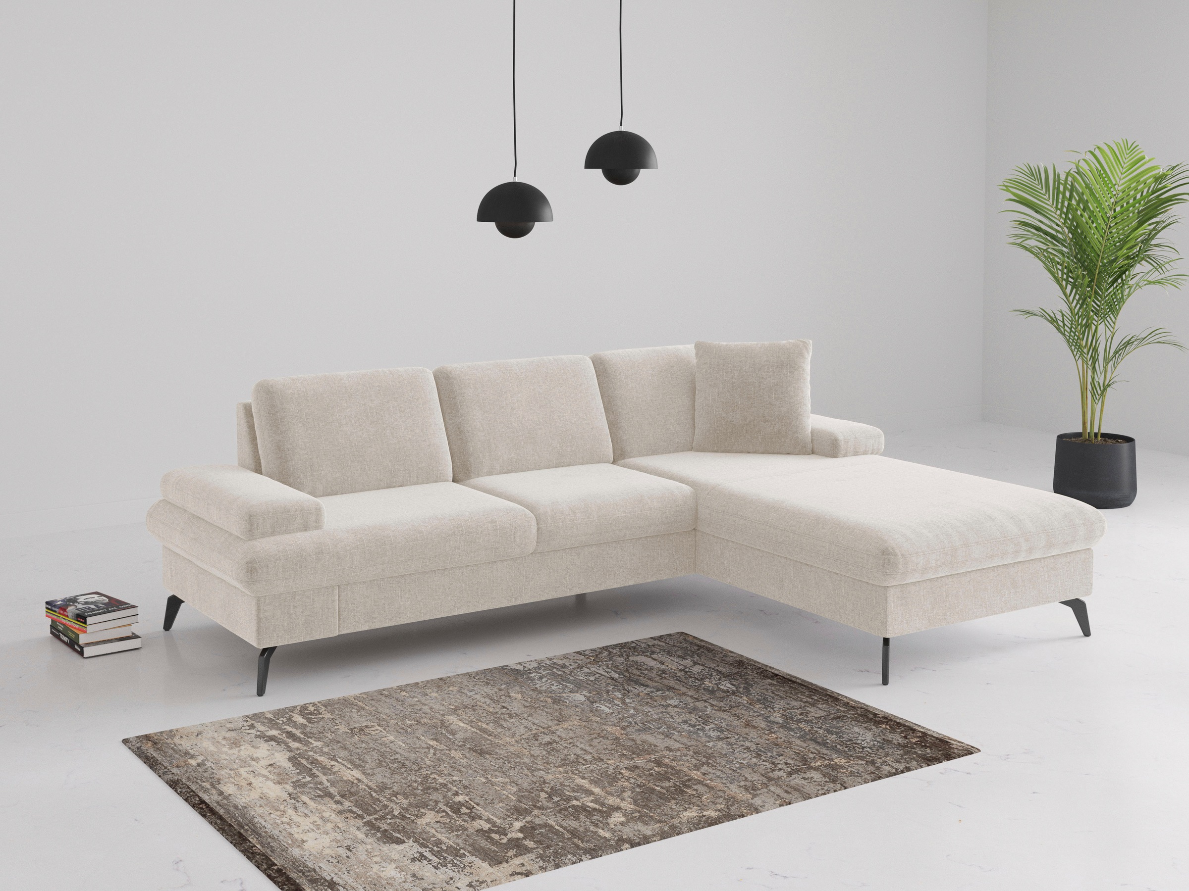 sit&more Ecksofa »Morris Jubi L-Form«, inkl. Armteilfunktion und 1 Zierkiss günstig online kaufen