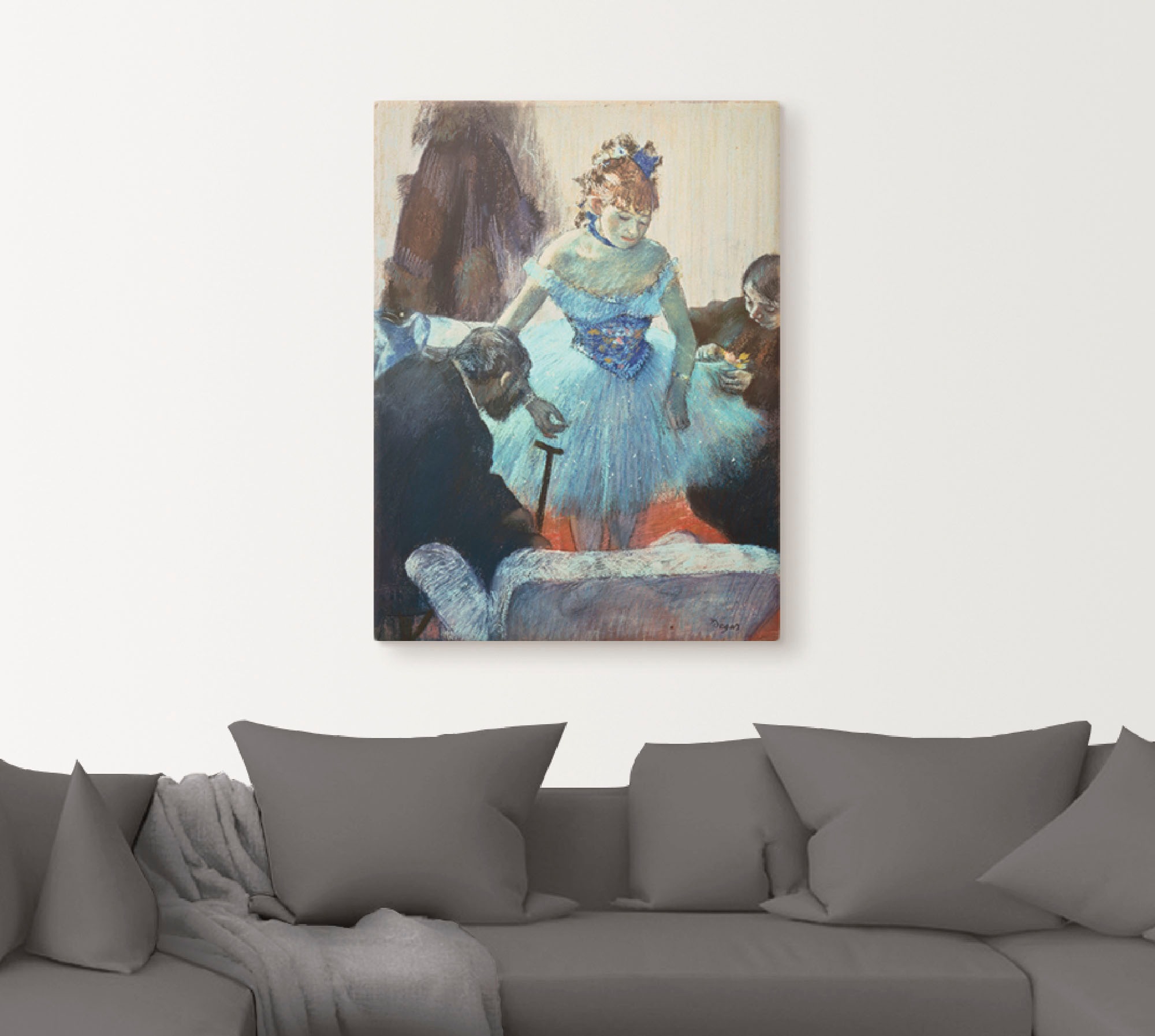 Artland Wandbild »Tänzerin in der Garderobe.«, Frau, (1 St.), als Leinwandbild, Wandaufkleber oder Poster in versch. Größen