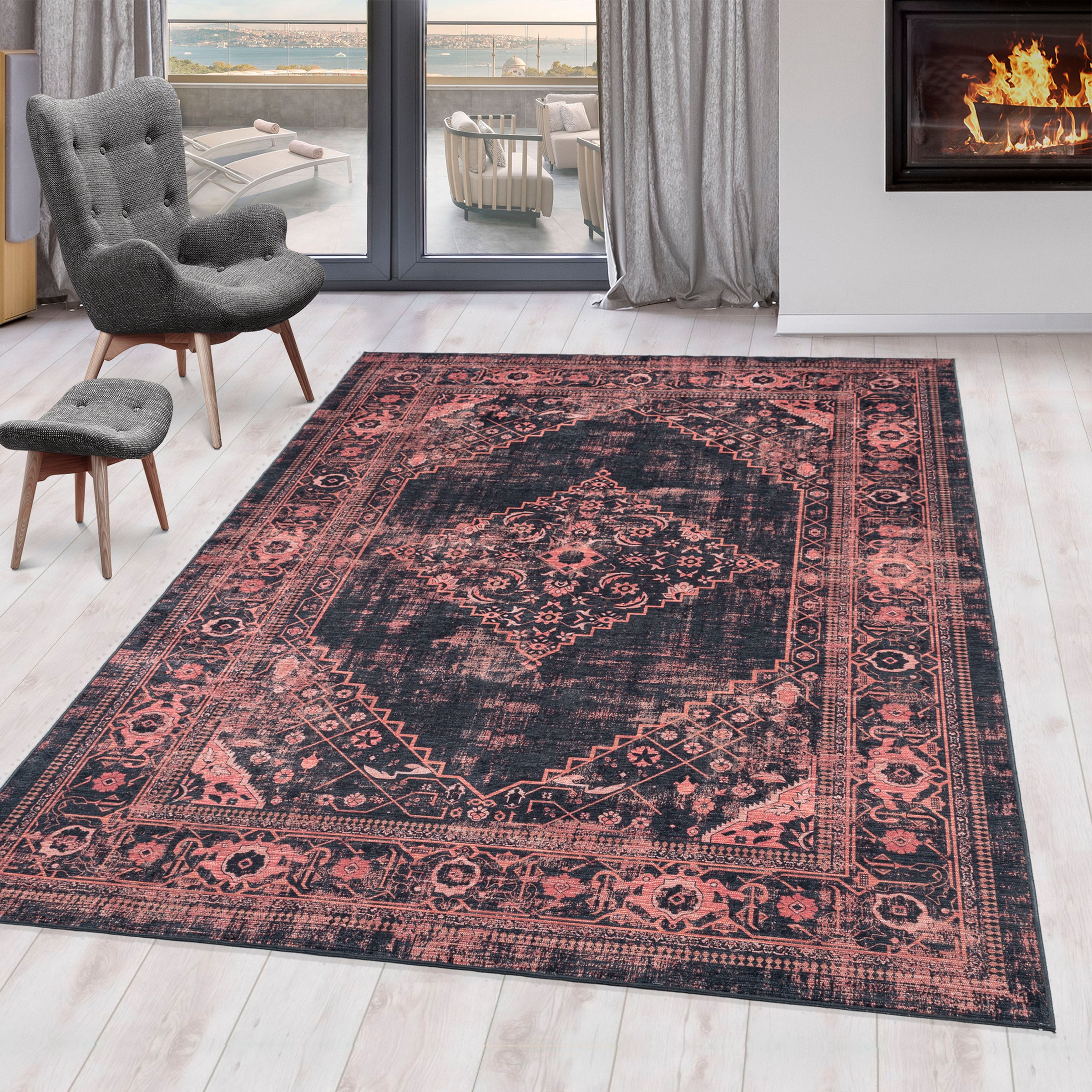 Ayyildiz Teppiche Teppich "FIESTA 4305" rechteckig 6 mm Höhe Pflegeleicht / günstig online kaufen