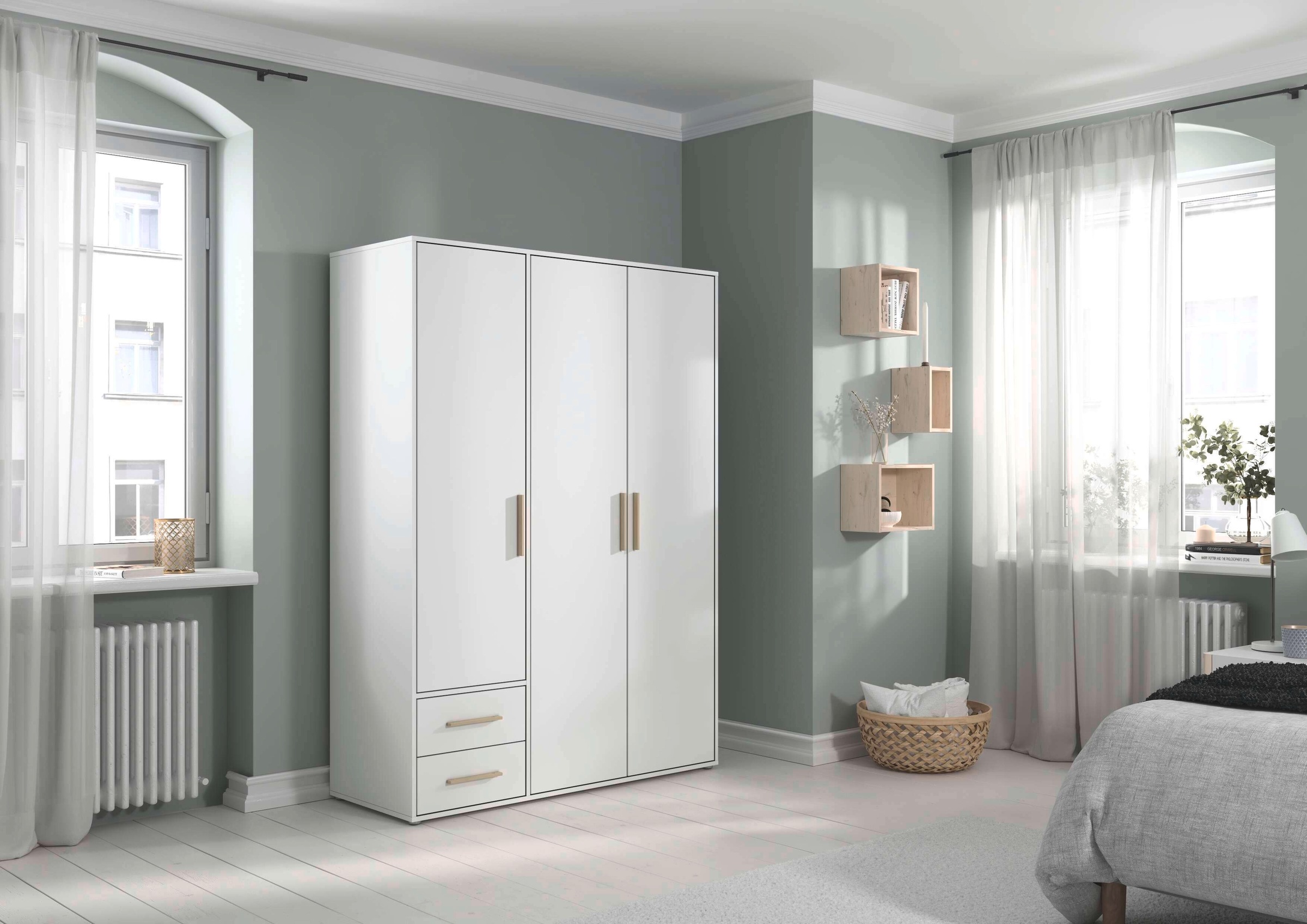 INOSIGN BY RAUCH Kleiderschrank »Schrank Garderobe Schlafzimmer Stauraum PAULLY TOPSELLER Wäscheschrank«, (mit 3 unterschiedlichen Griff-Varianten) 3 Griffvarianten MADE IN GERMANY