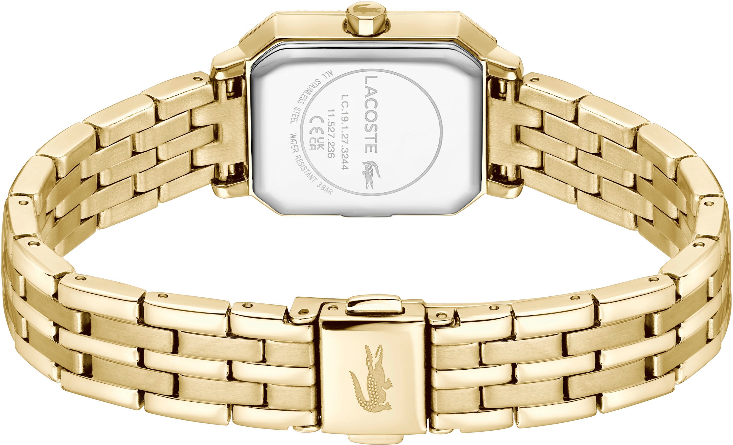 Lacoste Quarzuhr »LACOSTE PARISIENNE«, Armbanduhr, Damenuhr, Edelstahlarmband, analog