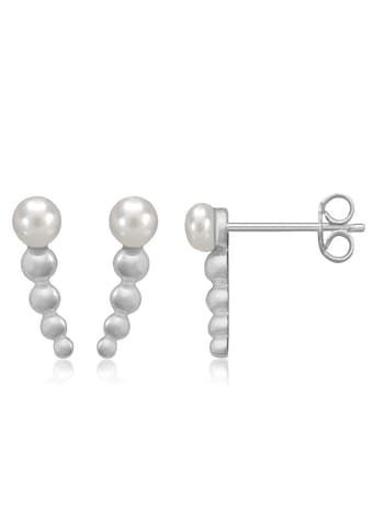 Firetti Paar Ohrstecker, mit Perlen (synth.), kugelform, glanz, massiv kaufen