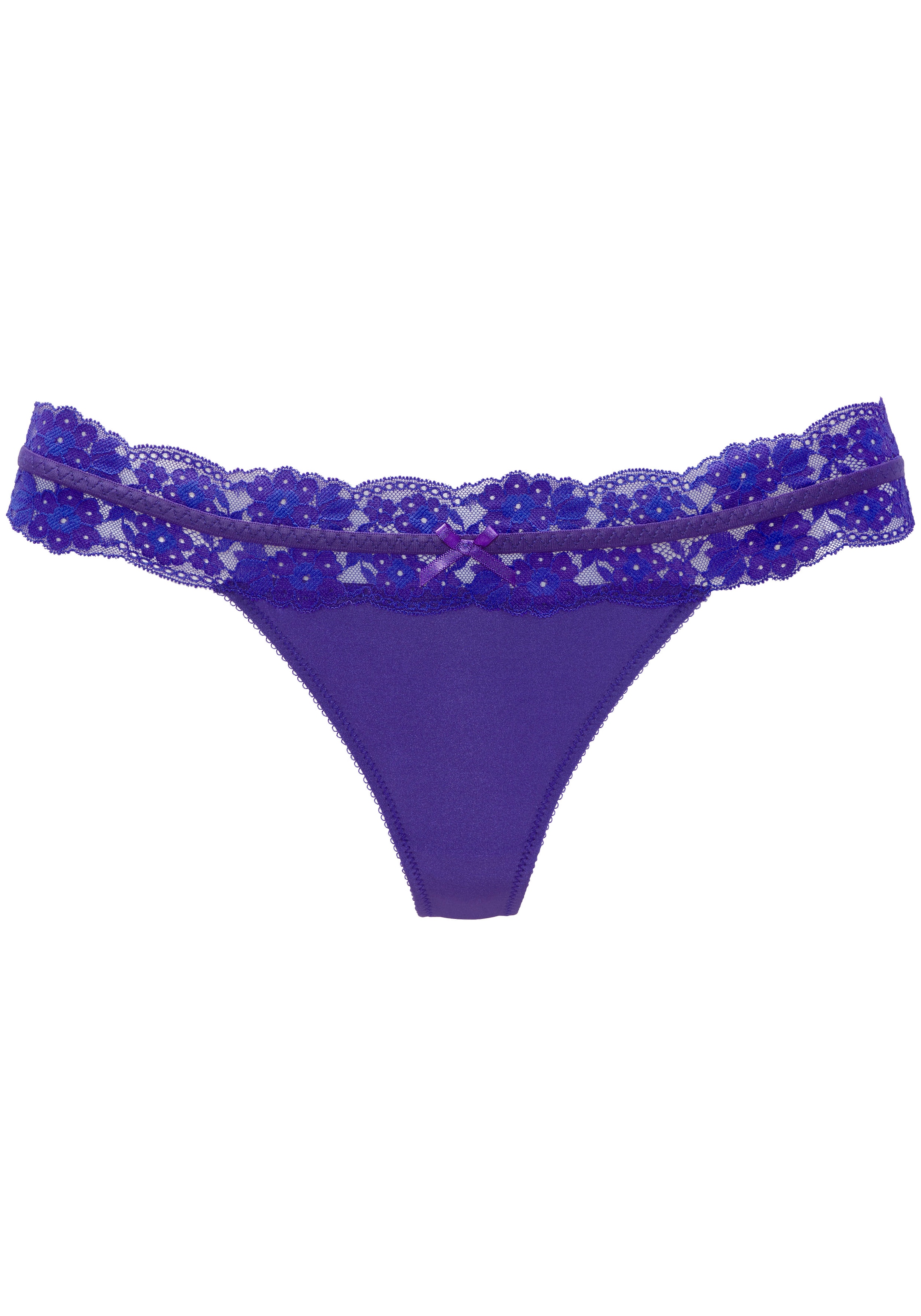 Vivance String, mit blumiger Spitze rundherum am Bund