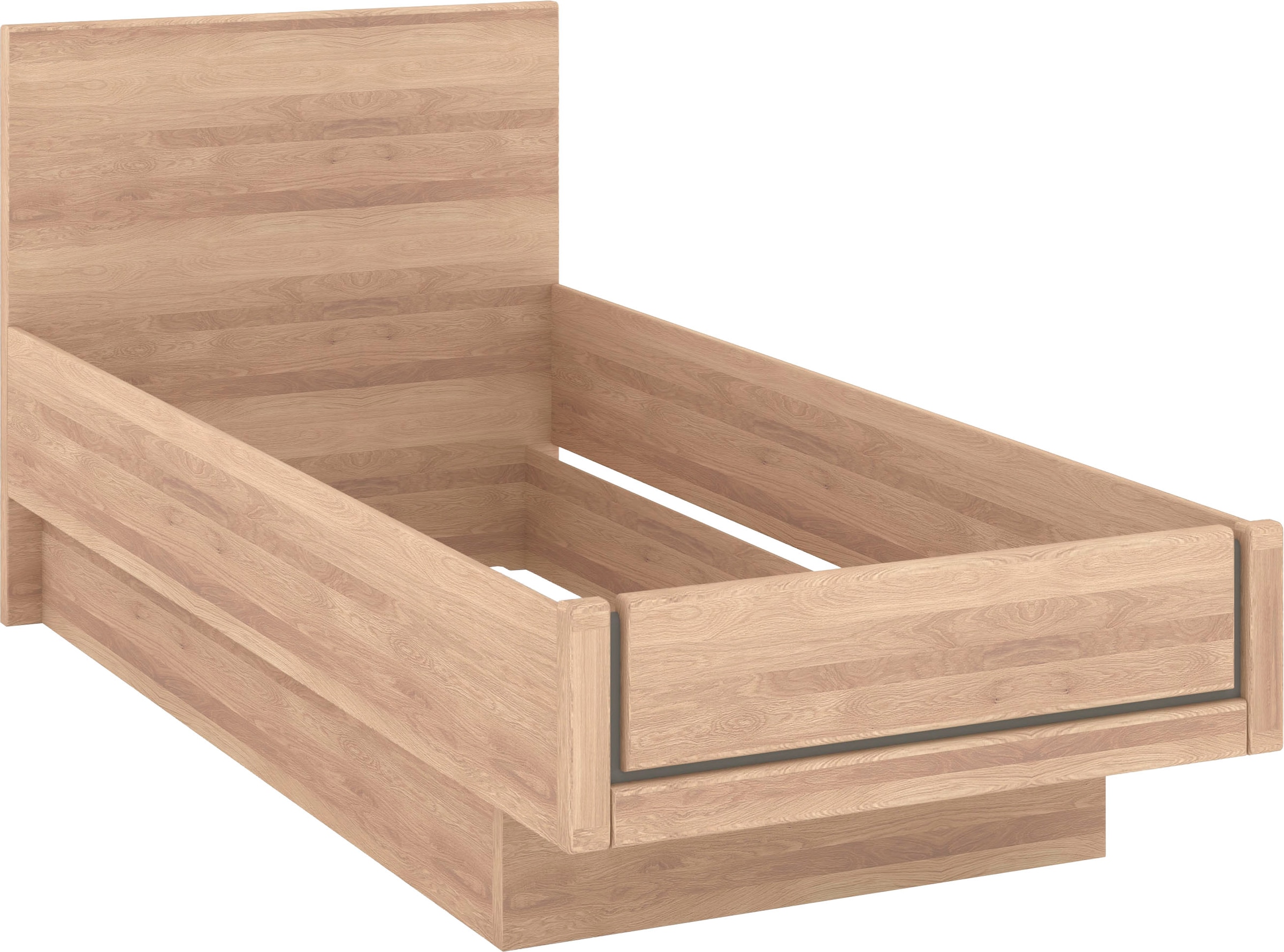 Musterring Holzbett »Sorrent, Bettgestell, Bettrahmen, teilmassiv Eiche«, (MADE IN GERMANY), Eiche teilmassiv, Liegehöhenverstellung, in schwebender Optik