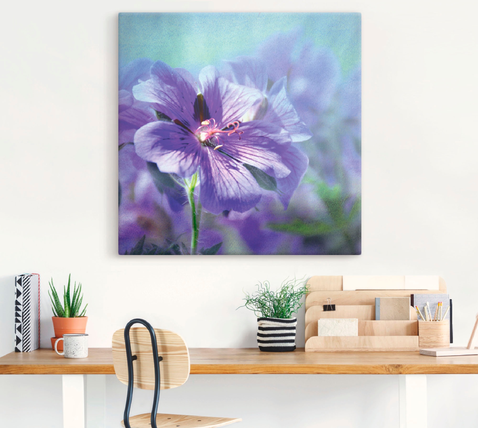 Artland Wandbild »Blaue Blume«, Blumen, (1 St.), als Alubild, Leinwandbild, Wandaufkleber oder Poster in versch. Größen