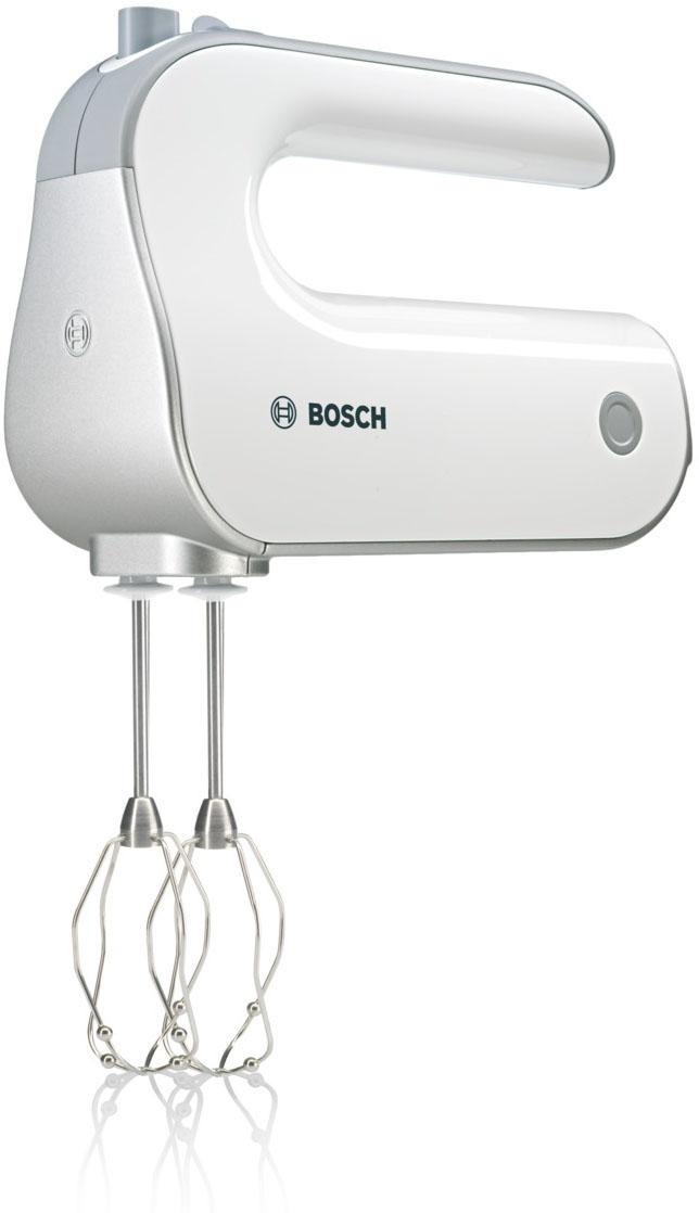 BOSCH Handmixer »Styline MFQ4080, Edelst. Rührbesen/Knethaken, Mixfuß, 5 Stufen, weiß«, 500 W, Zerkleinerer, Turbotaste, leichtes Gehäuse, Made in Europe