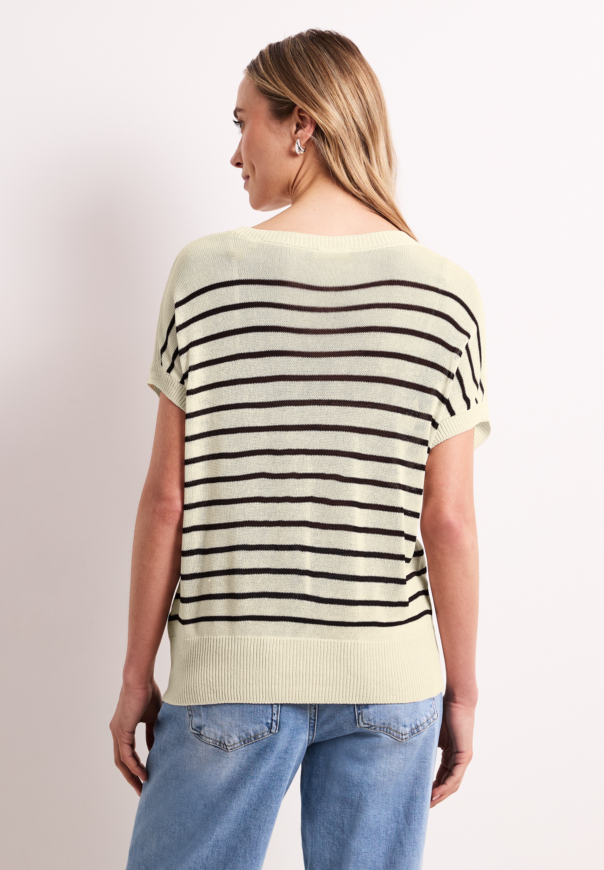 STREET ONE Pullunder mit Boatneck und Streifen