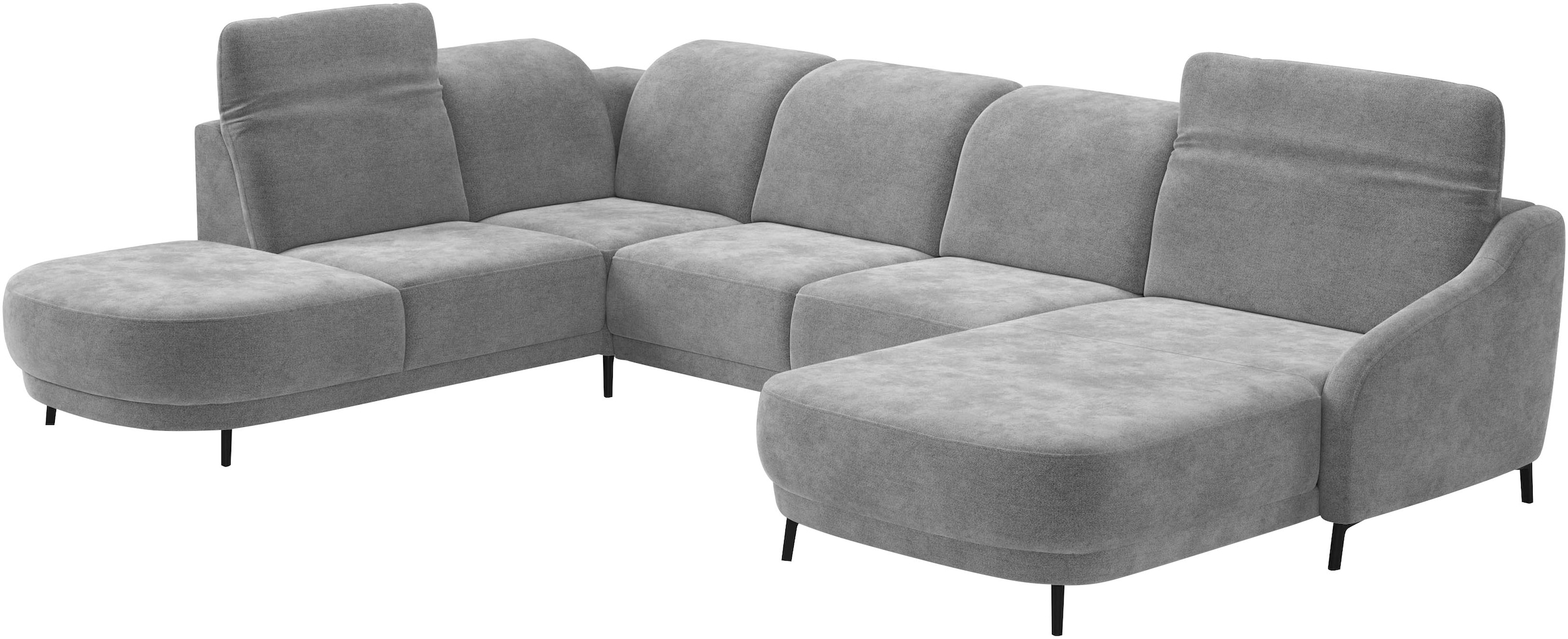 sit&more Wohnlandschaft »Blues U-Form«, inkl. Kopfteilverstellung, wahlweise mit Klapptisch und USB
