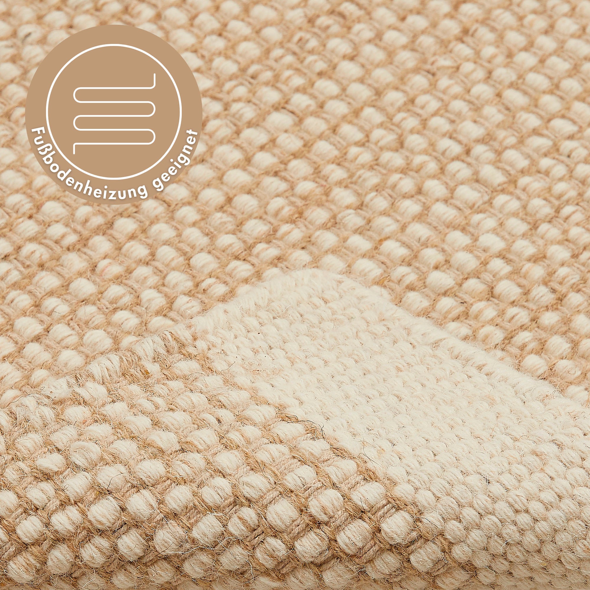 LUXOR living Wollteppich »Visby«, rechteckig, 8 mm Höhe, Handweb Teppich, Flachgewebe, handgewebt, reine Wolle