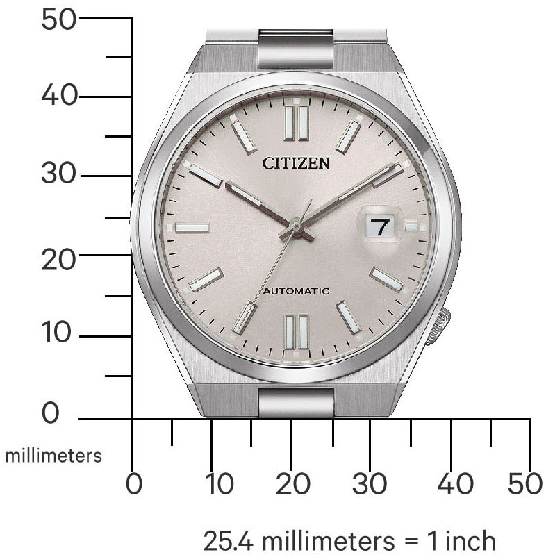 Citizen Automatikuhr »Tsuyosa«, Armbanduhr, Damenuhr, Herrenuhr, Edelstahlarmband, Saphirglas, Datum