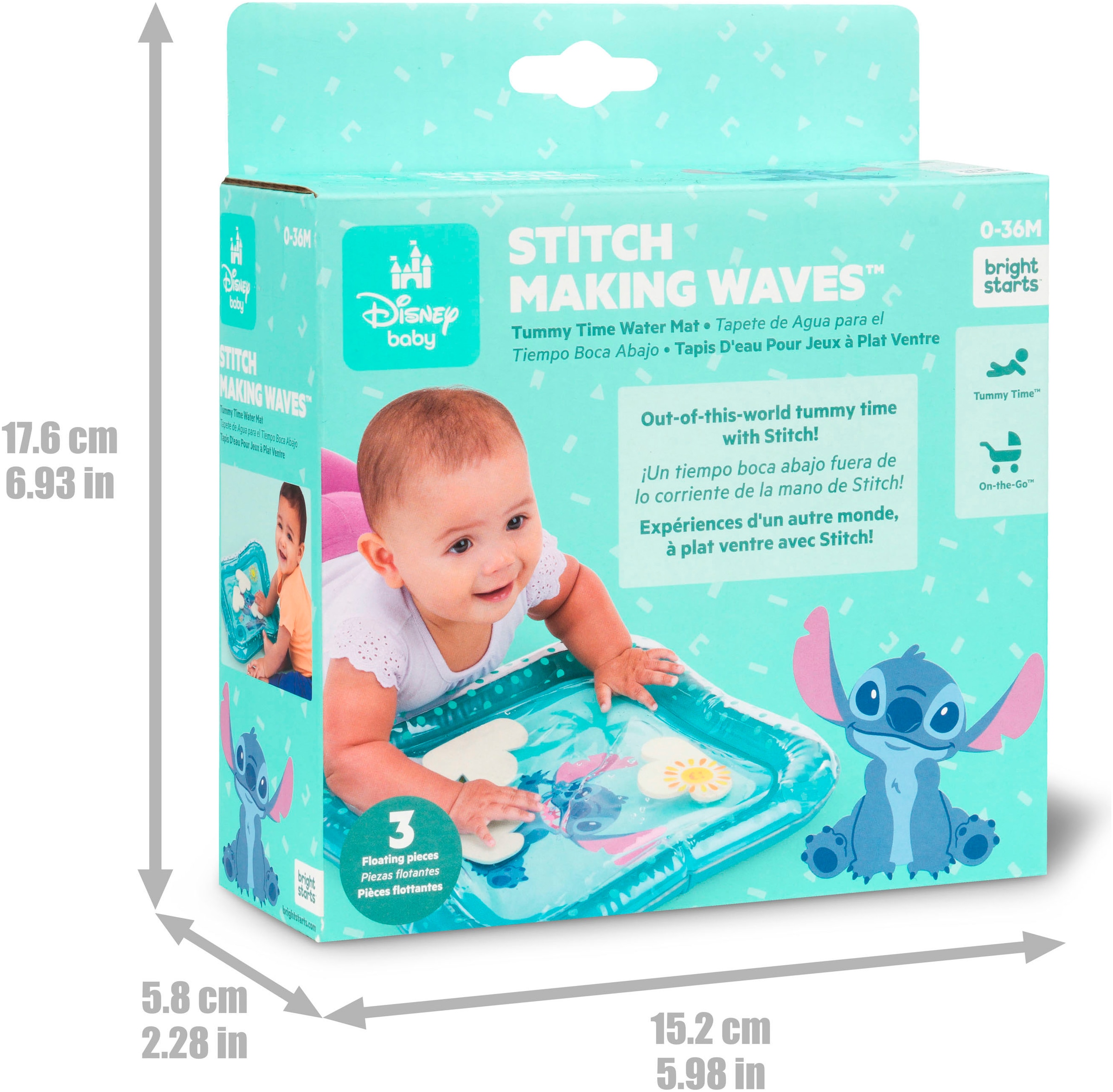 Bright Starts Spielmatte »Stitch Making Waves Tummy Time Water Mat«
