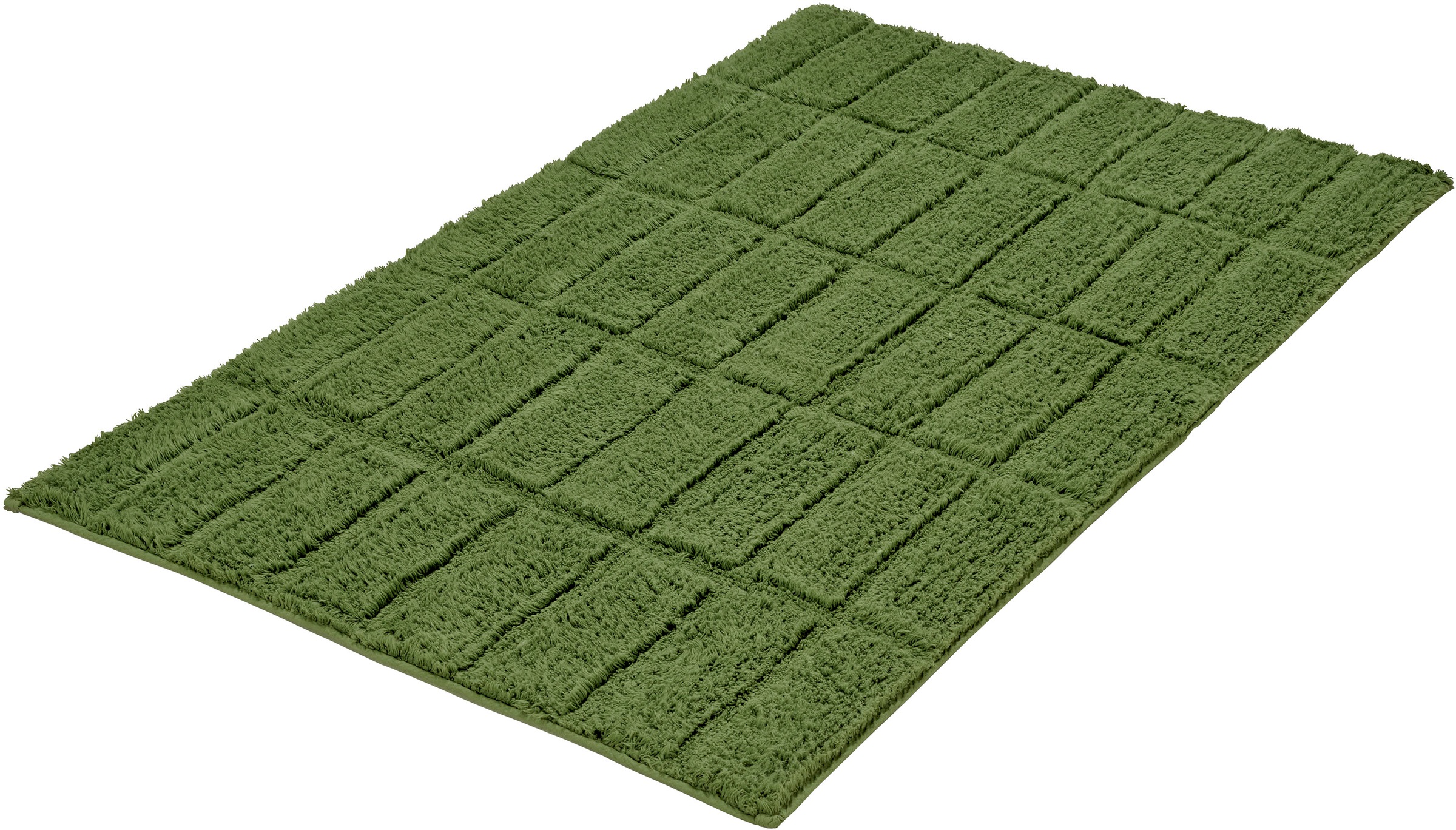 Kleine Wolke Badematte »Tiles«, rutschhemmend beschichtet, fußbodenheizungsgeeignet, Badteppich, Uni Farben, Hoch-Tief Effekt