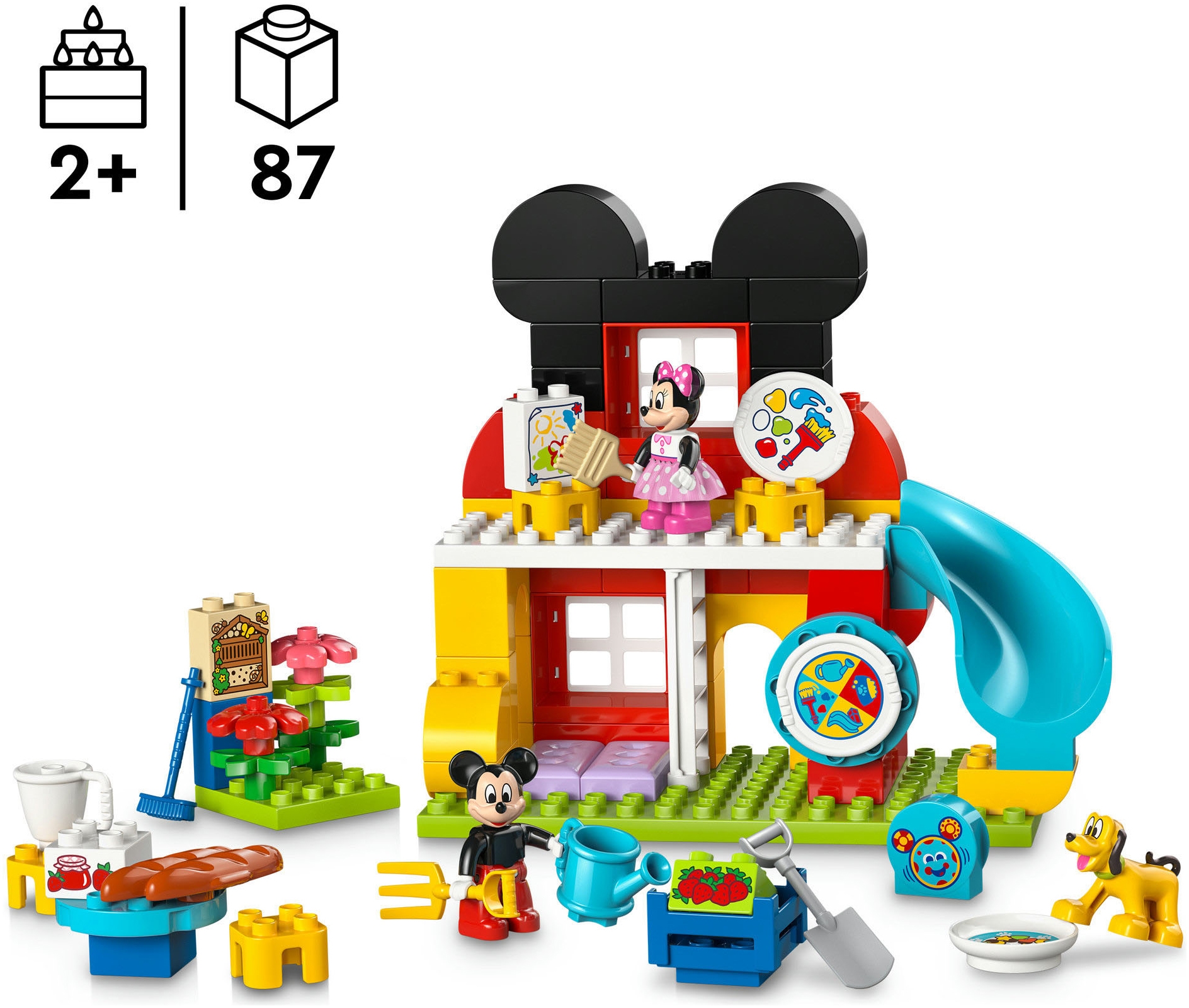 LEGO® Konstruktionsspielsteine »Micky Maus Wunderhaus mit Minnie und Pluto (10465), LEGO DUPLO Disney™«