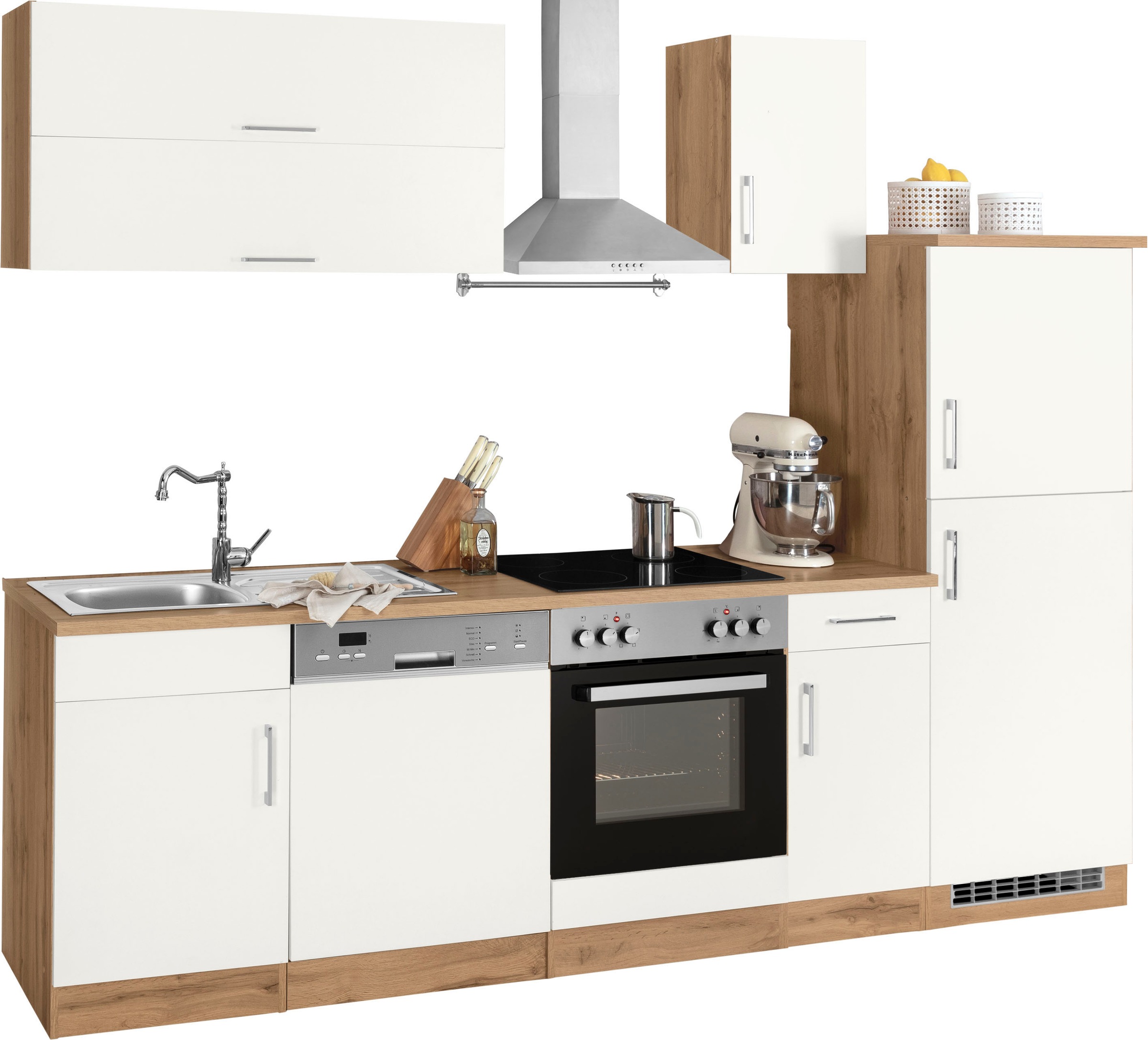 KOCHSTATION Küchenzeile »KS-Colmar«, mit E-Geräten, Breite 270 cm