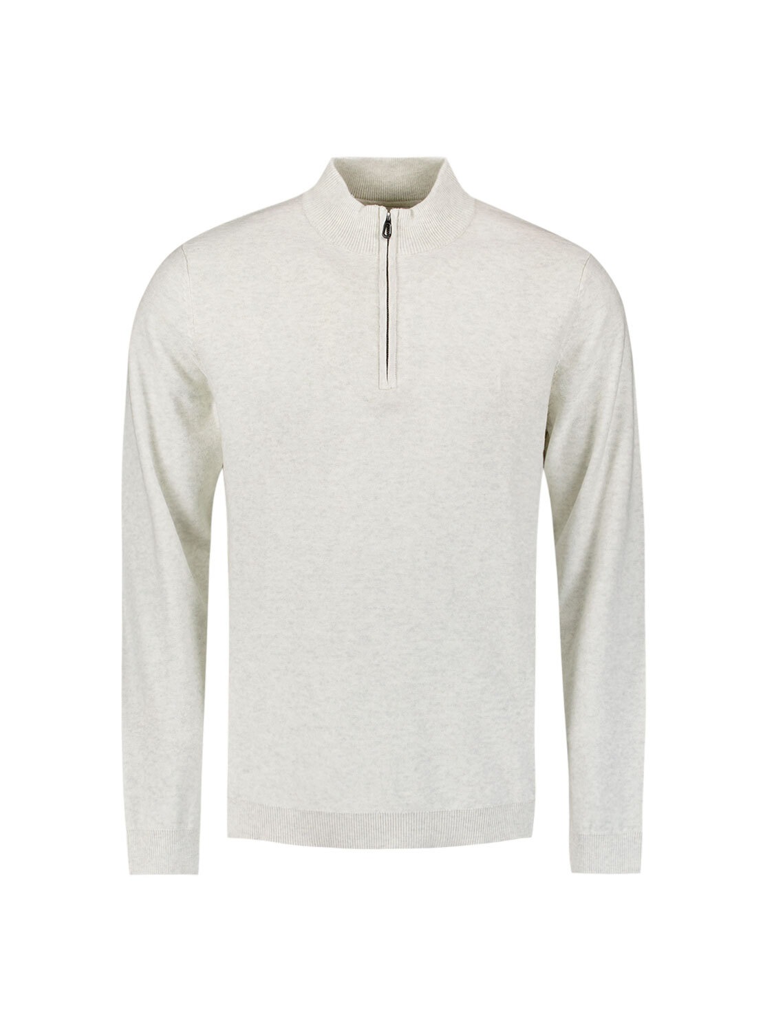 NO EXCESS Rundhalspullover »No Excess Halber Reißverschluss Pullover«