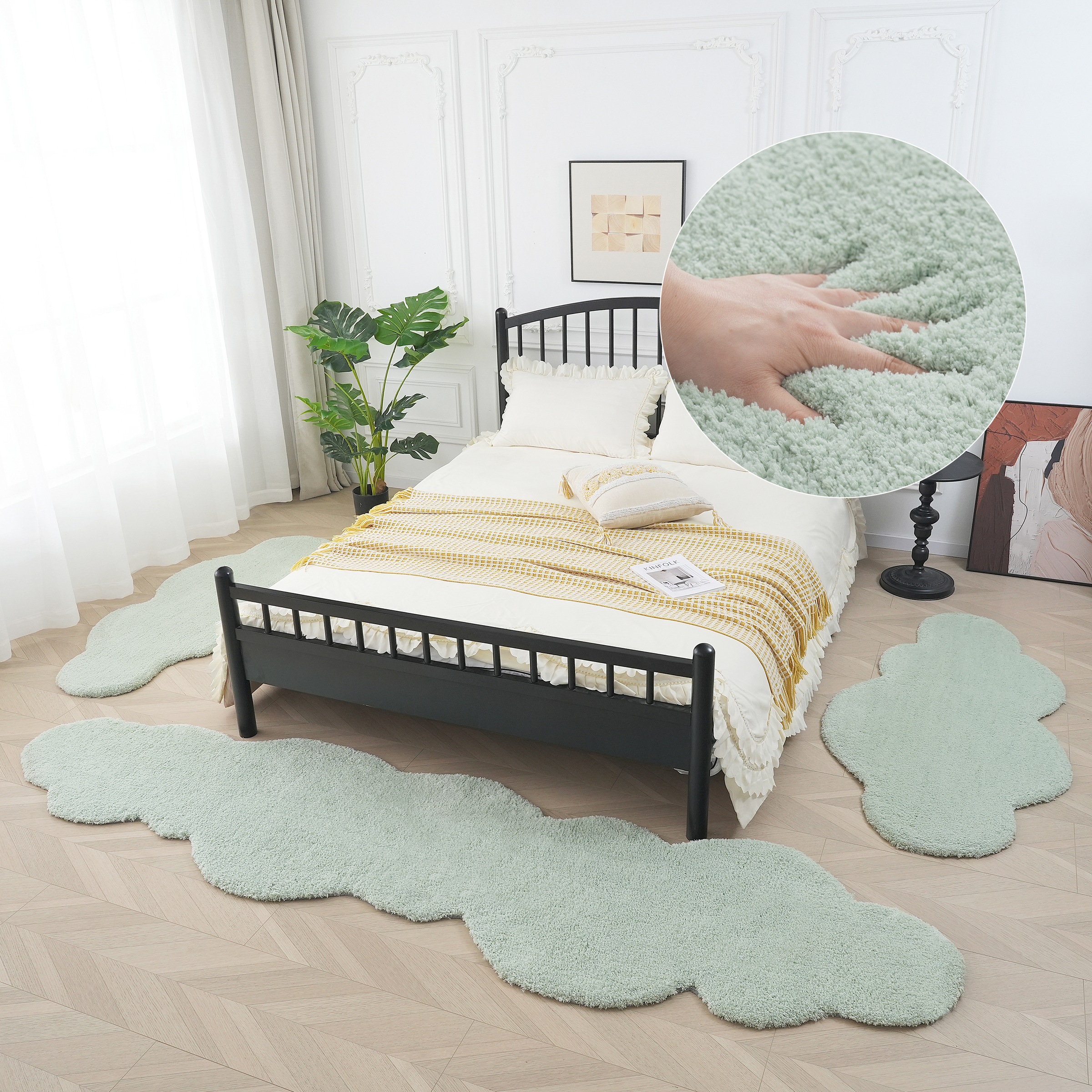 my home Bettumrandung »Microfaser Teppich Magong, besonders weich, sehr fei günstig online kaufen