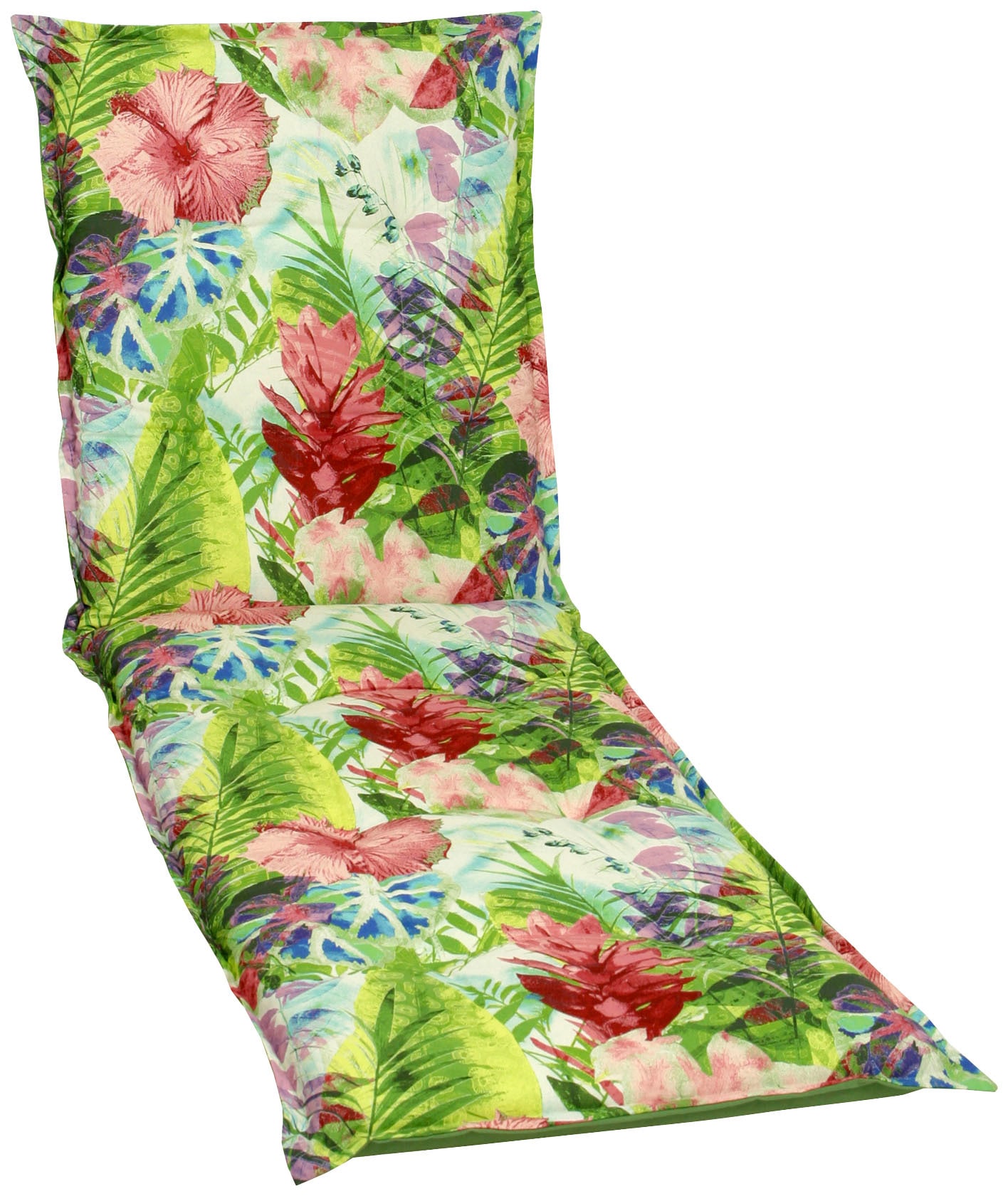 GO-DE Liegenauflage grün/rose Obermaterial: 65% Polyester, 35% Baumwolle