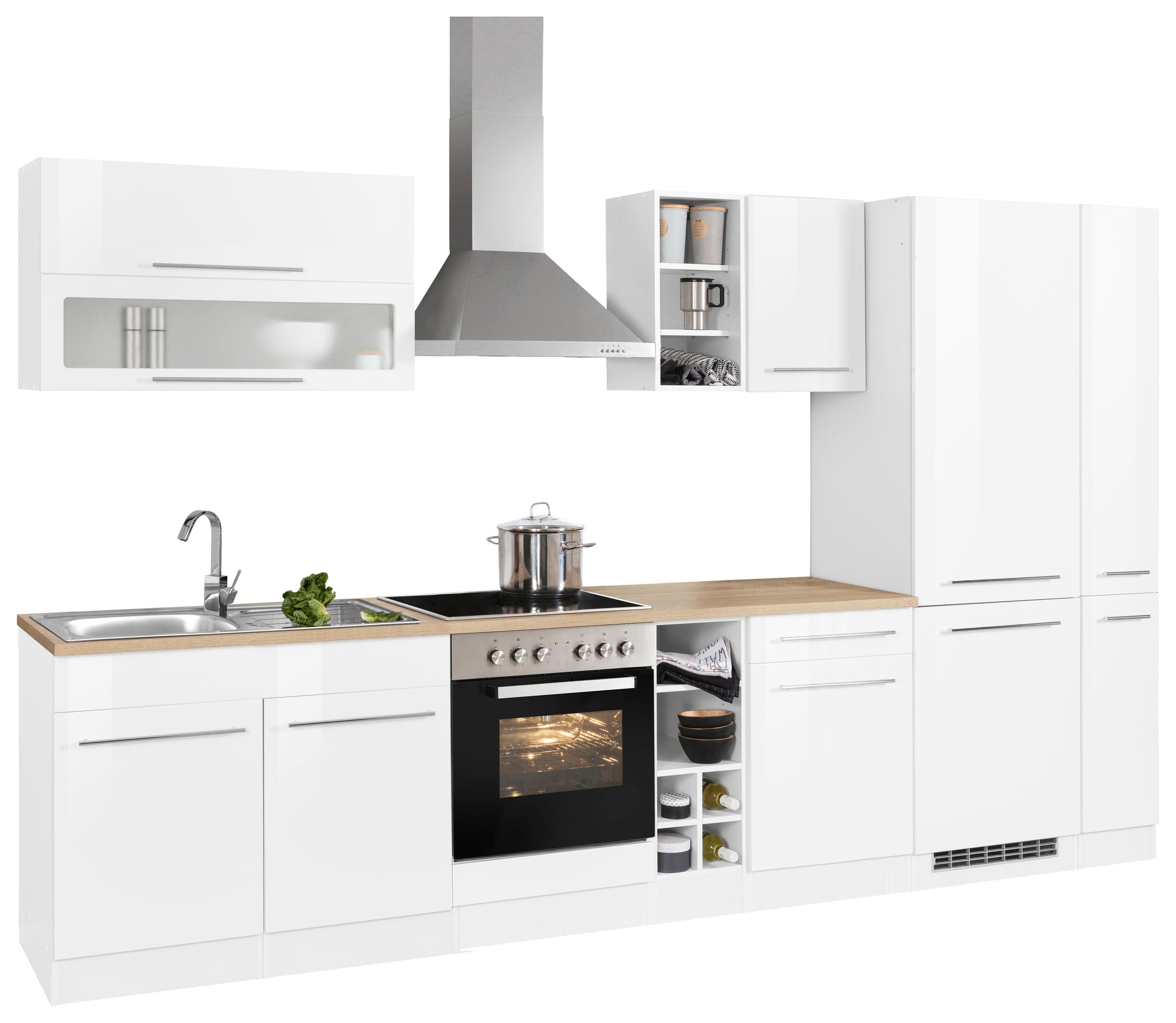 KOCHSTATION Küchenzeile »KS-Eton«, mit E-Geräten, Breite 330 cm günstig online kaufen