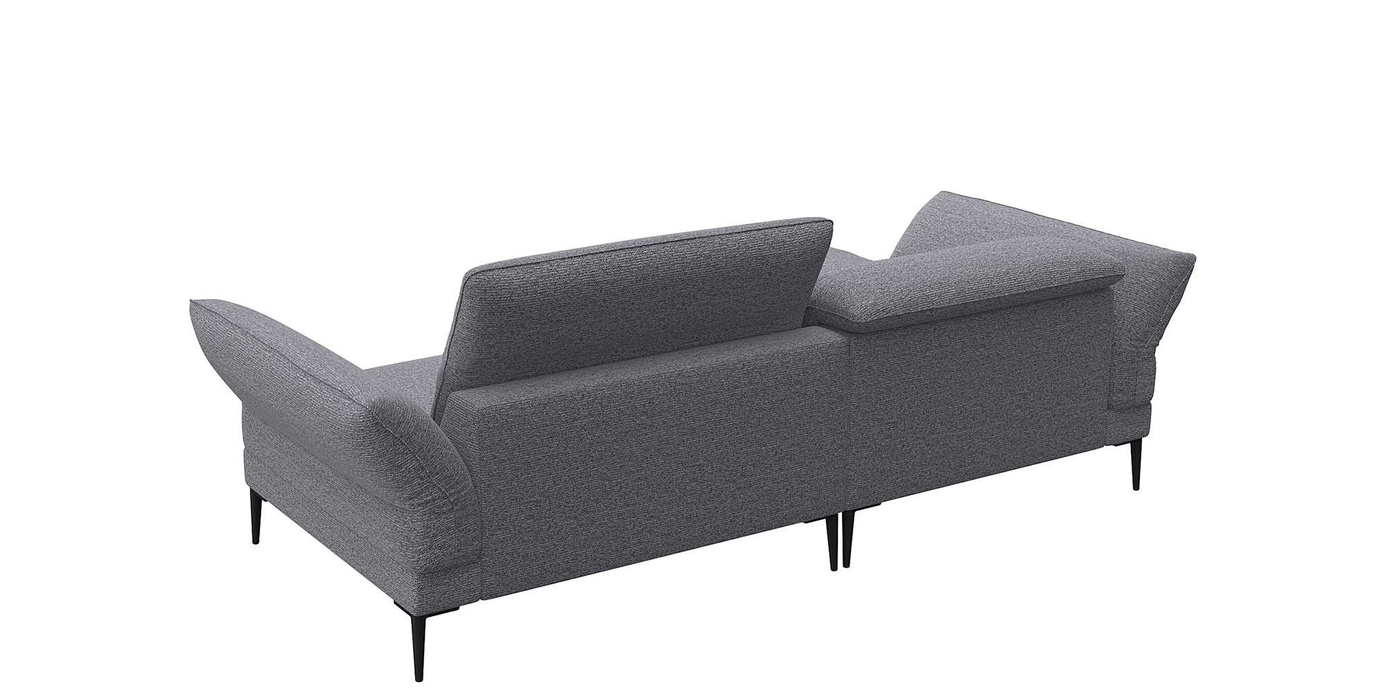 FLEXLUX Ecksofa »Salino, Funktionssofa mit Recamiere, Relaxsofa, Ecksofa«, Sofa mit Arm- und Kopfteil-Verstellungen, Kaltschaum & Stahl-Wellen